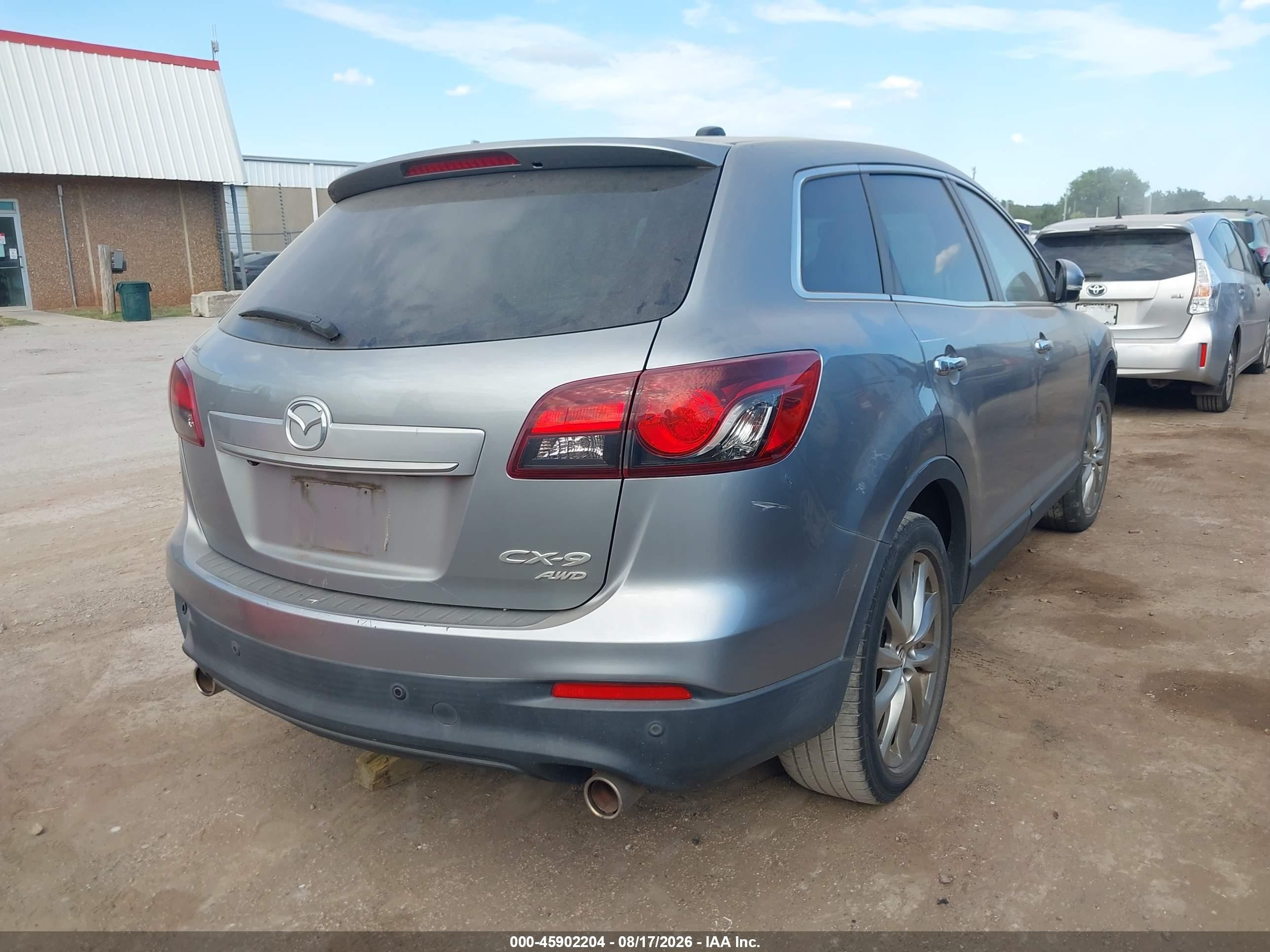 2014 Mazda Cx-9 Grand Touring Silver vin: JM3TB3DV2E0426284