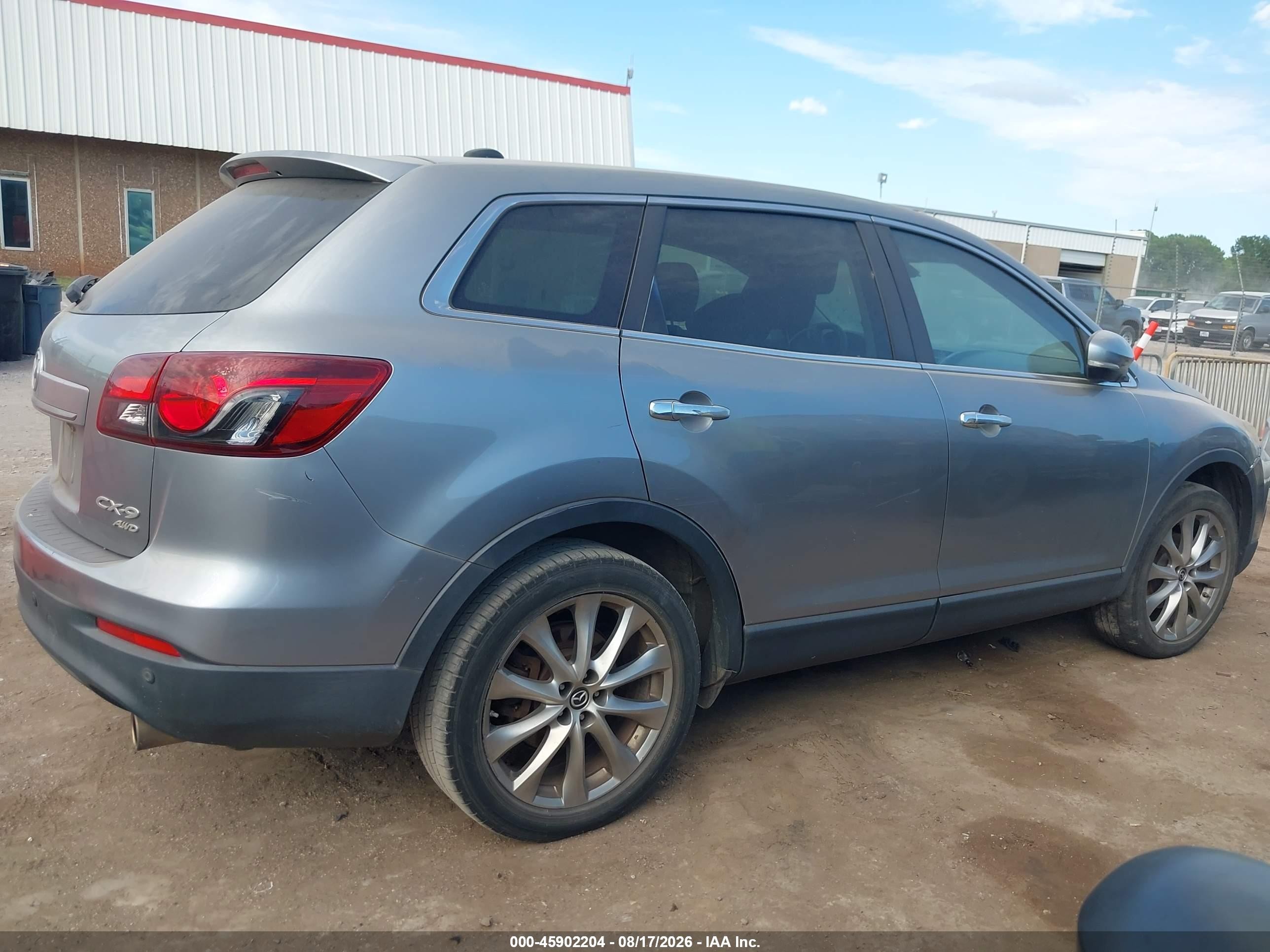 2014 Mazda Cx-9 Grand Touring Silver vin: JM3TB3DV2E0426284