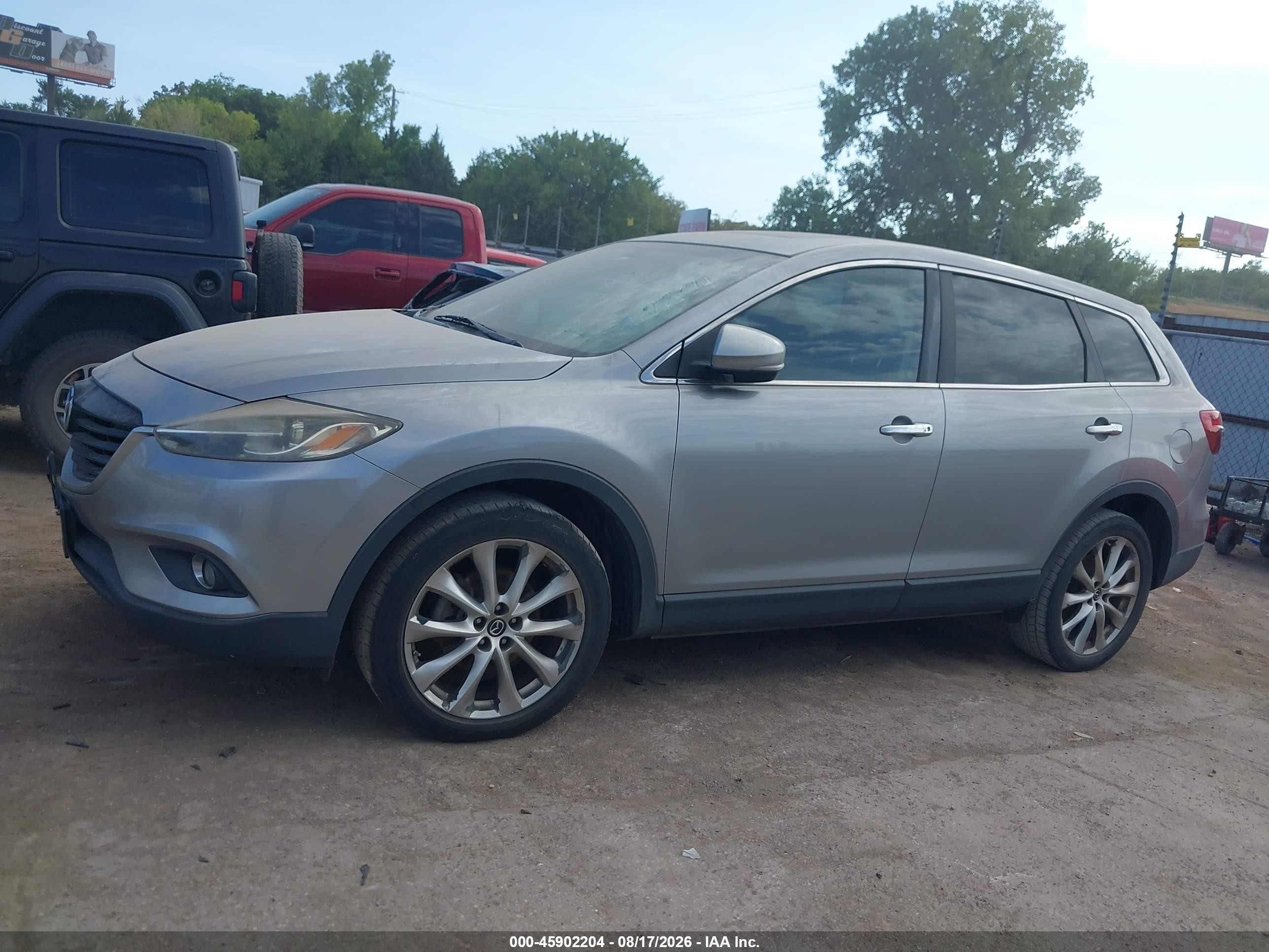 2014 Mazda Cx-9 Grand Touring Silver vin: JM3TB3DV2E0426284