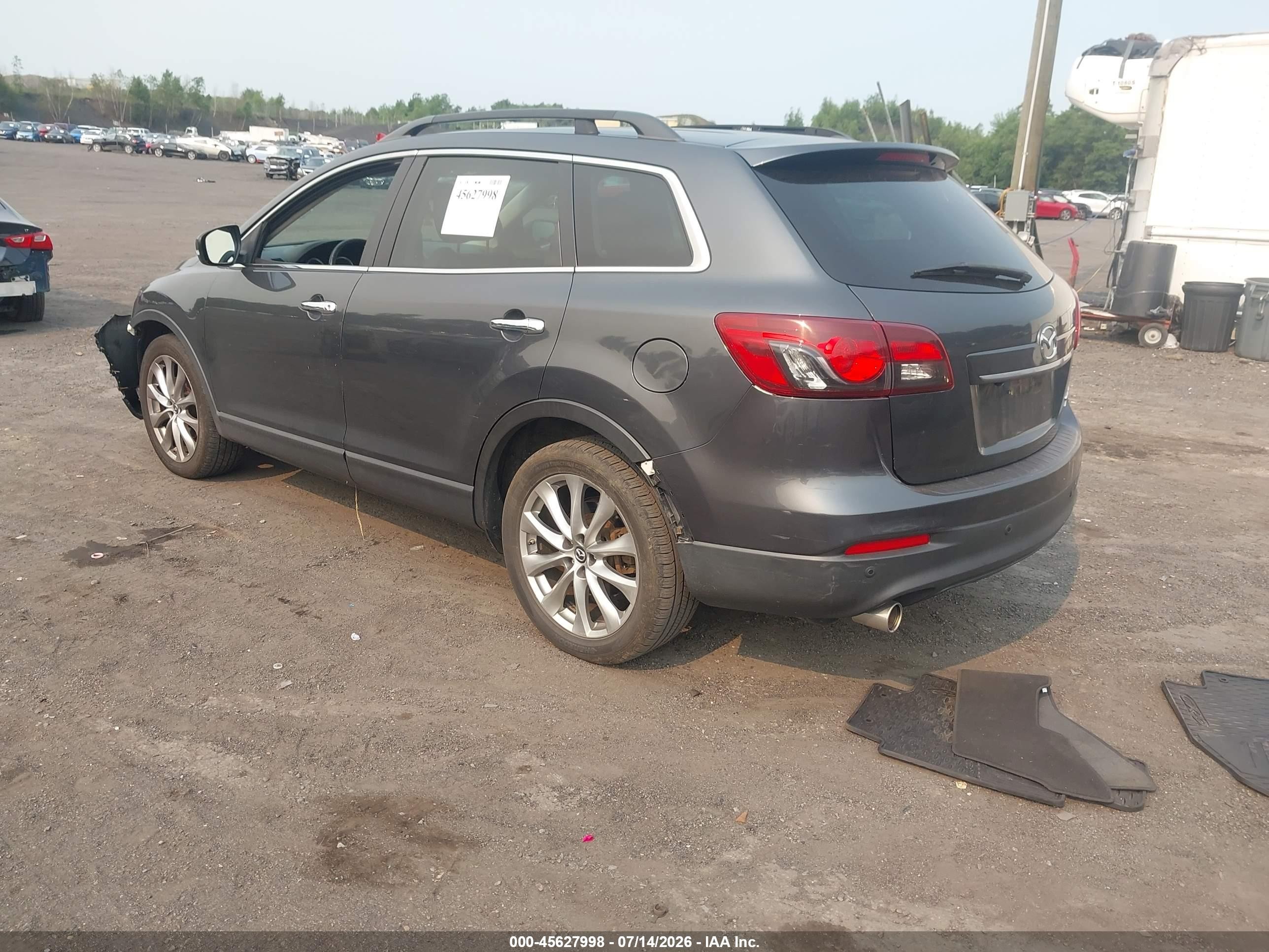 2014 Mazda Cx-9 Grand Touring Gray vin: JM3TB3DV2E0431954