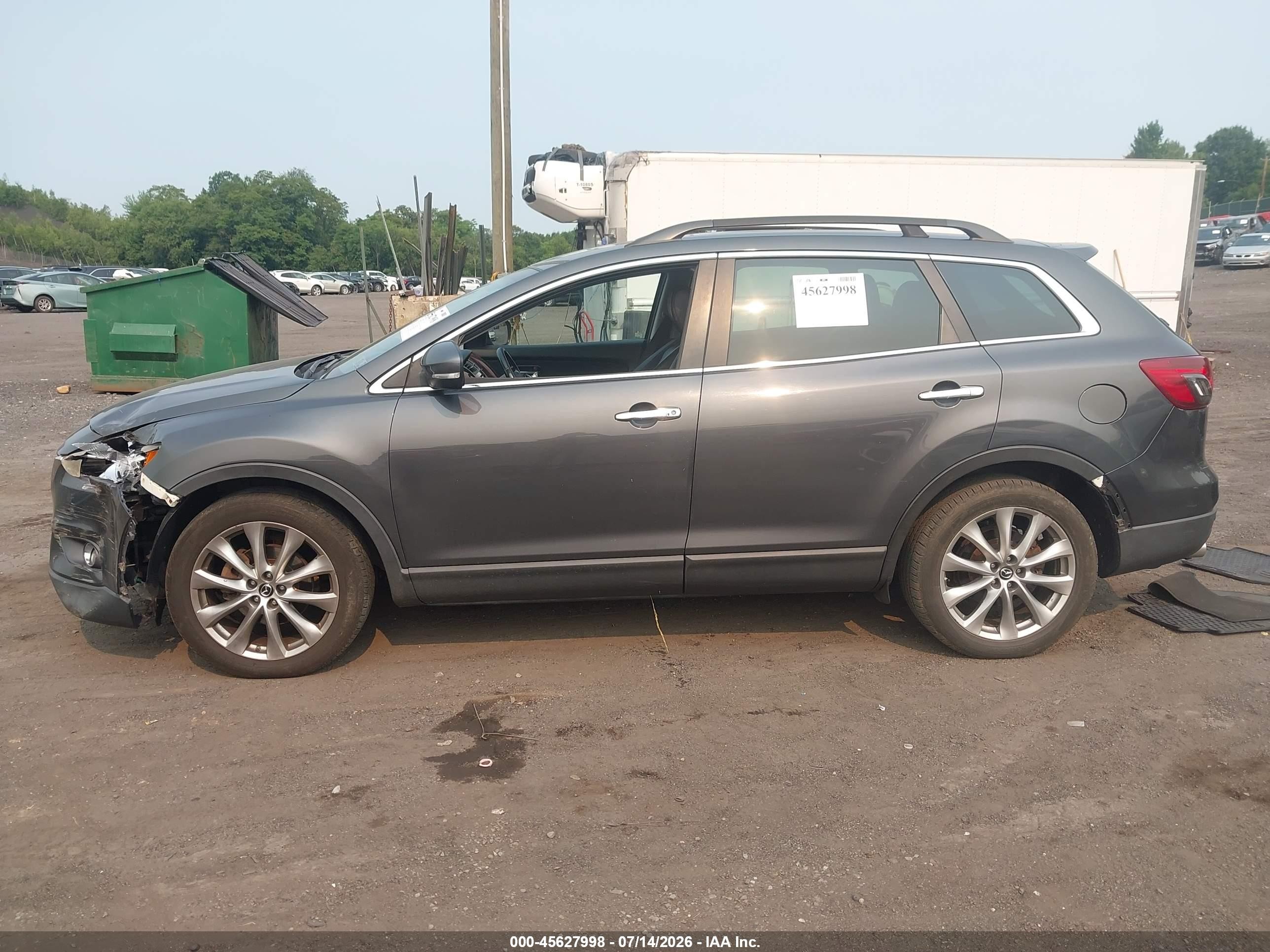 2014 Mazda Cx-9 Grand Touring Gray vin: JM3TB3DV2E0431954