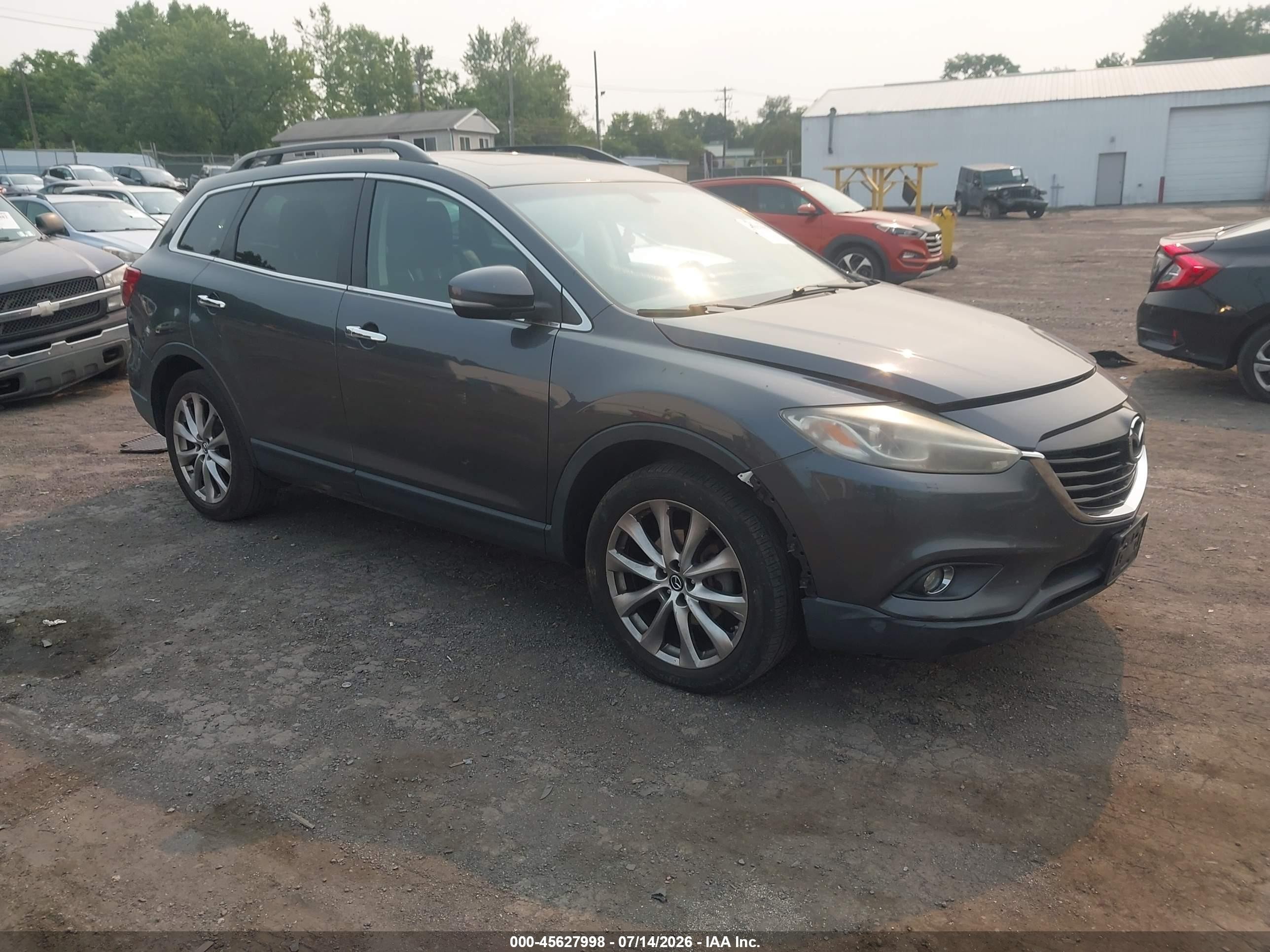 2014 Mazda Cx-9 Grand Touring Gray vin: JM3TB3DV2E0431954
