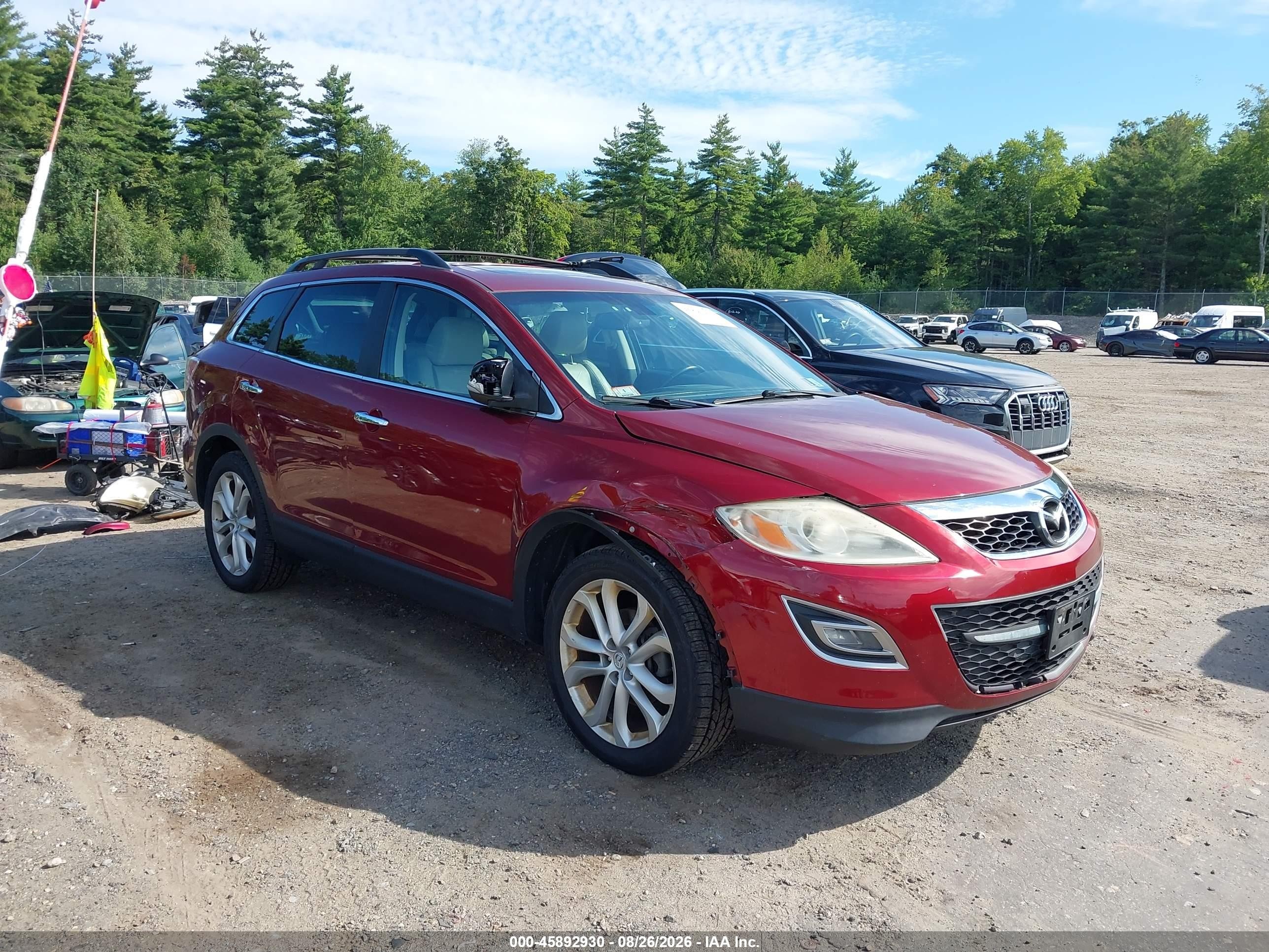 2011 Mazda Cx-9 Grand Touring Red vin: JM3TB3DV3B0309969