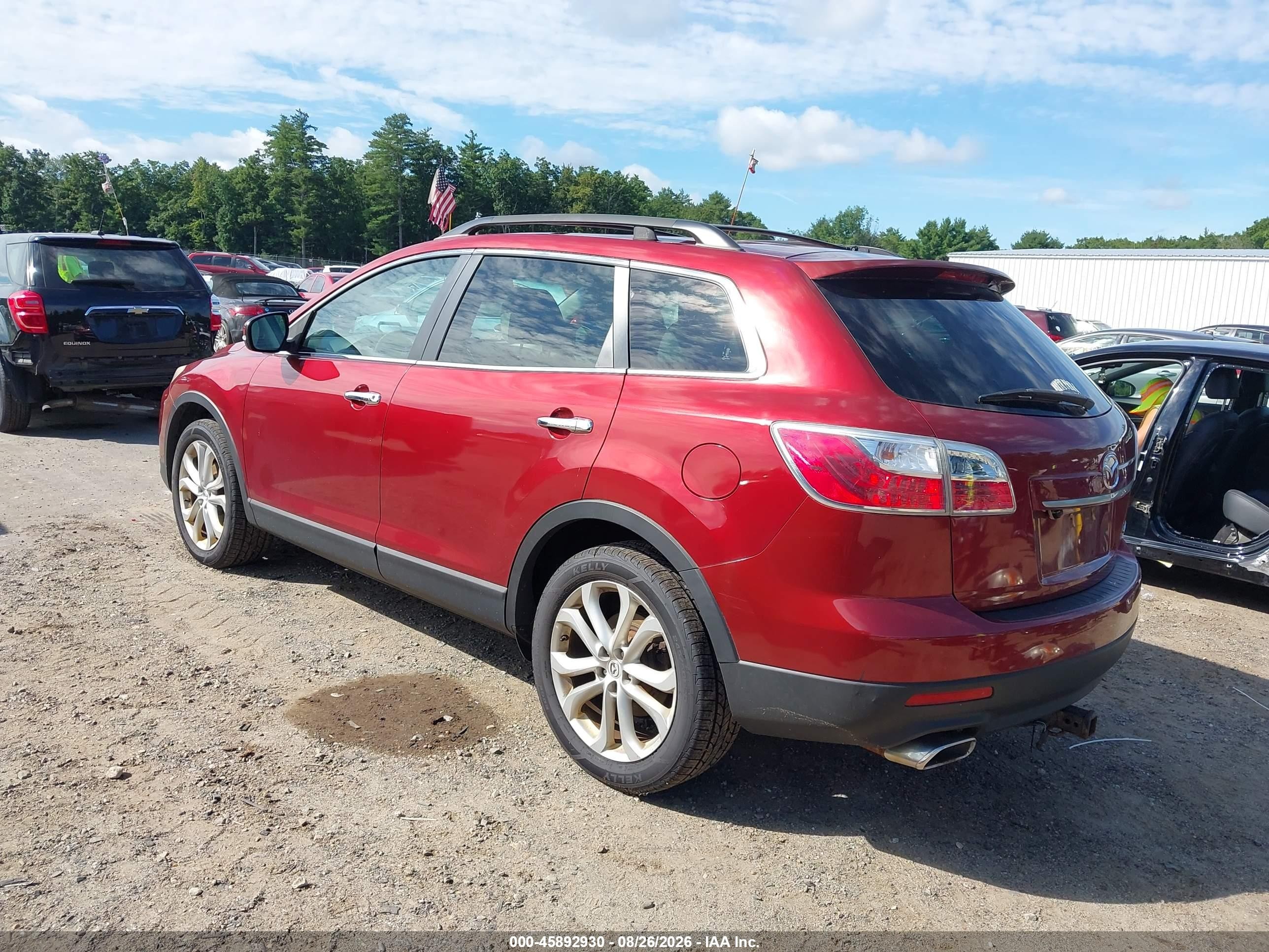 2011 Mazda Cx-9 Grand Touring Red vin: JM3TB3DV3B0309969