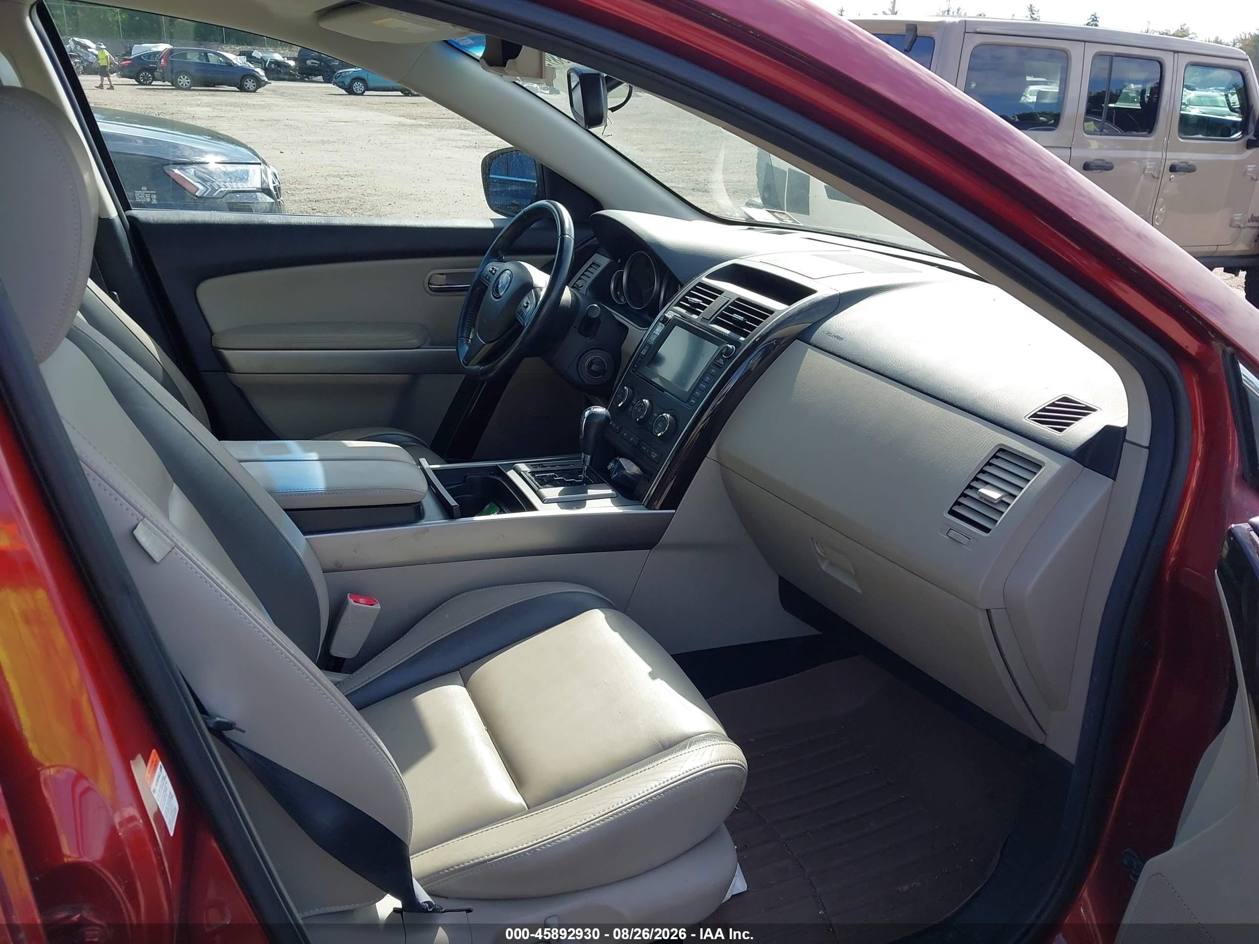 2011 Mazda Cx-9 Grand Touring Red vin: JM3TB3DV3B0309969