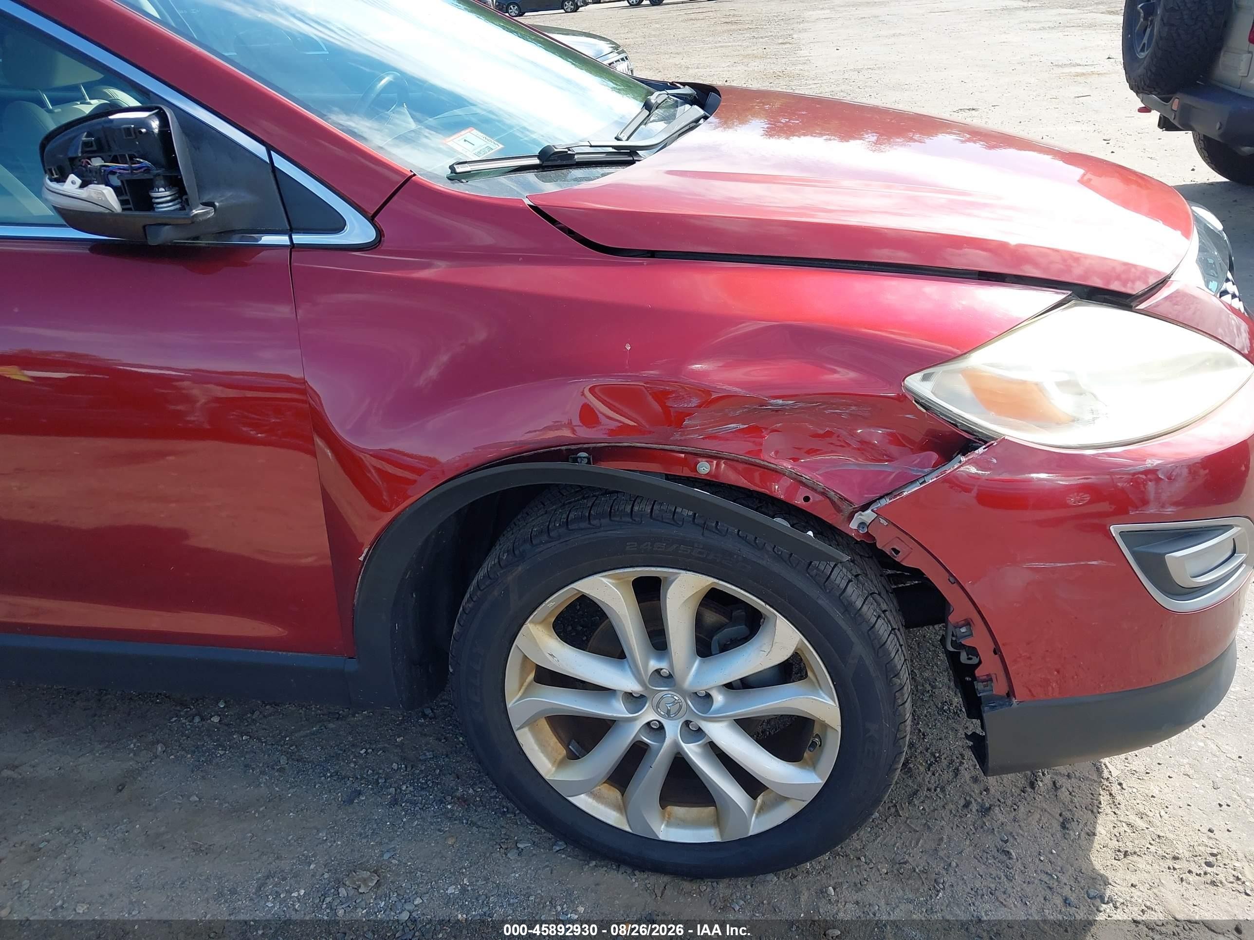 2011 Mazda Cx-9 Grand Touring Red vin: JM3TB3DV3B0309969