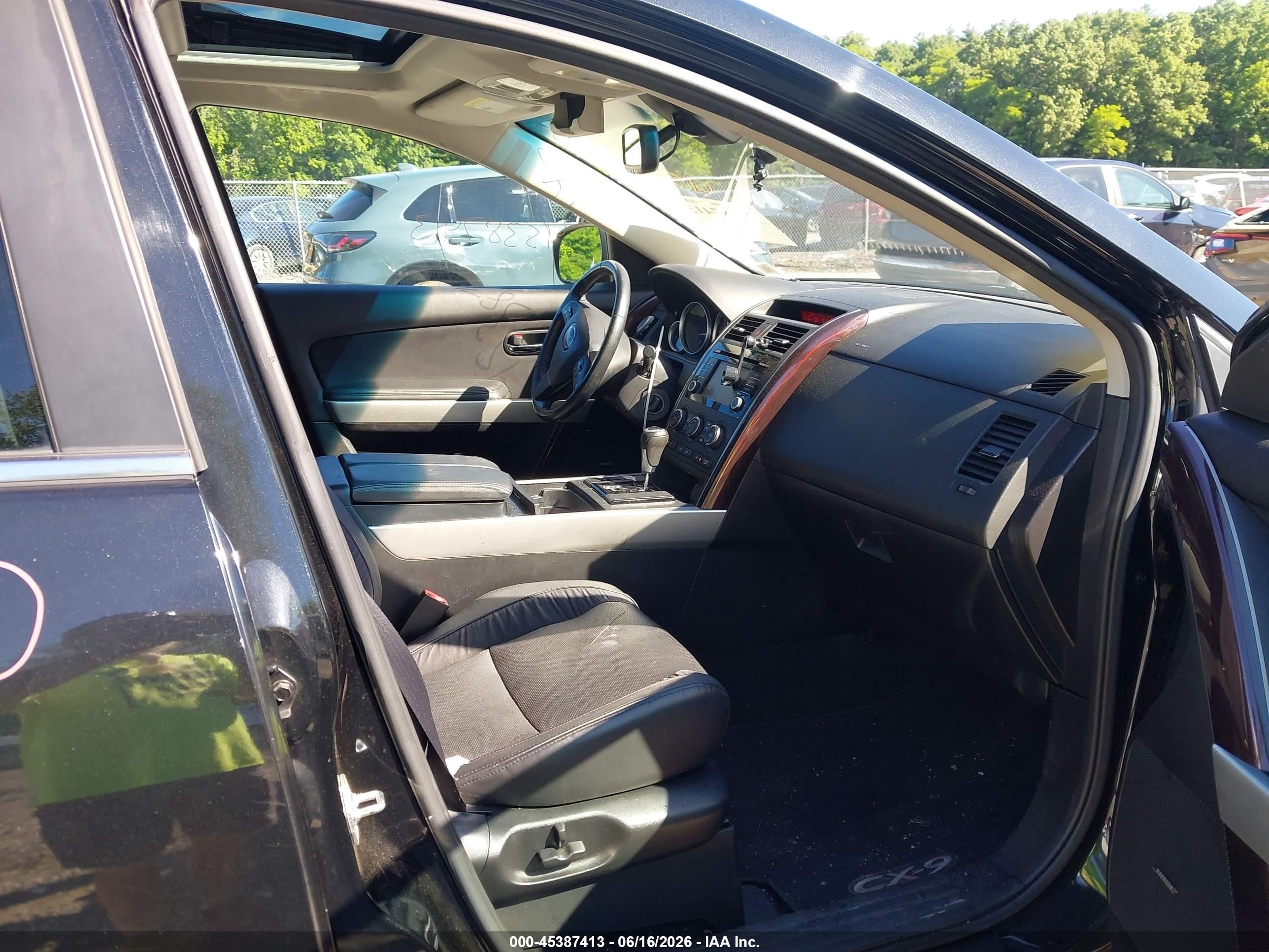 2015 Mazda Cx-9 Grand Touring Black vin: JM3TB3DV3F0449395