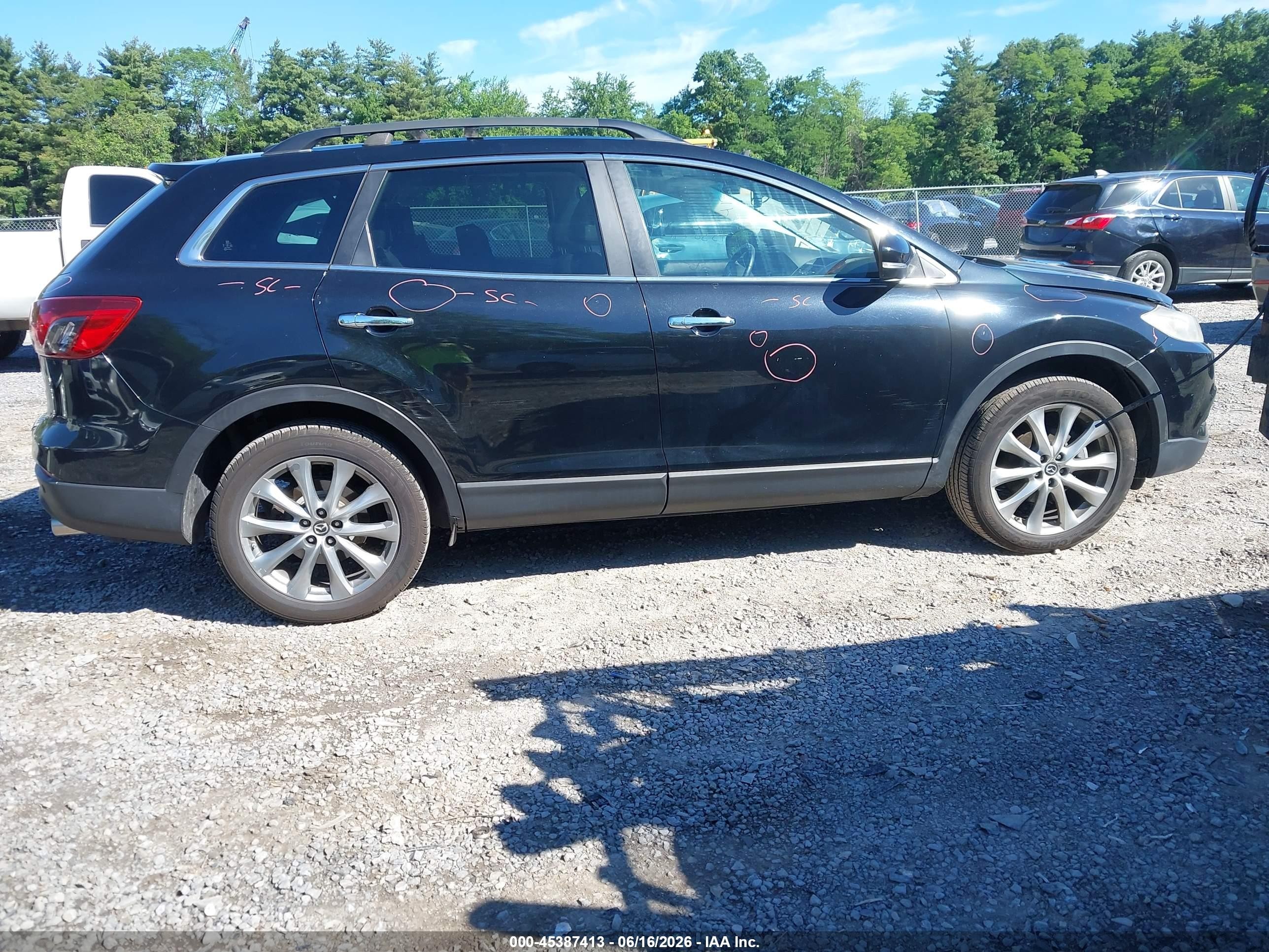 2015 Mazda Cx-9 Grand Touring Black vin: JM3TB3DV3F0449395