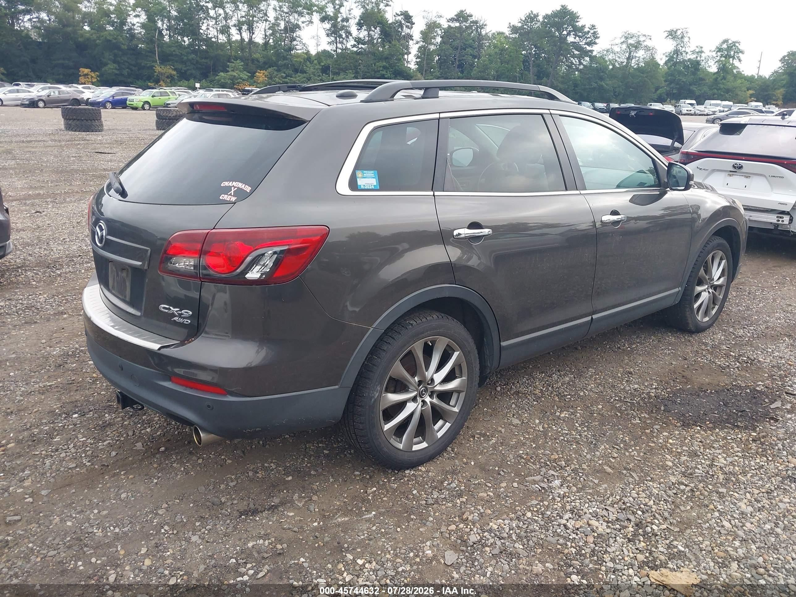2015 Mazda Cx-9 Grand Touring Brown vin: JM3TB3DV3F0463152