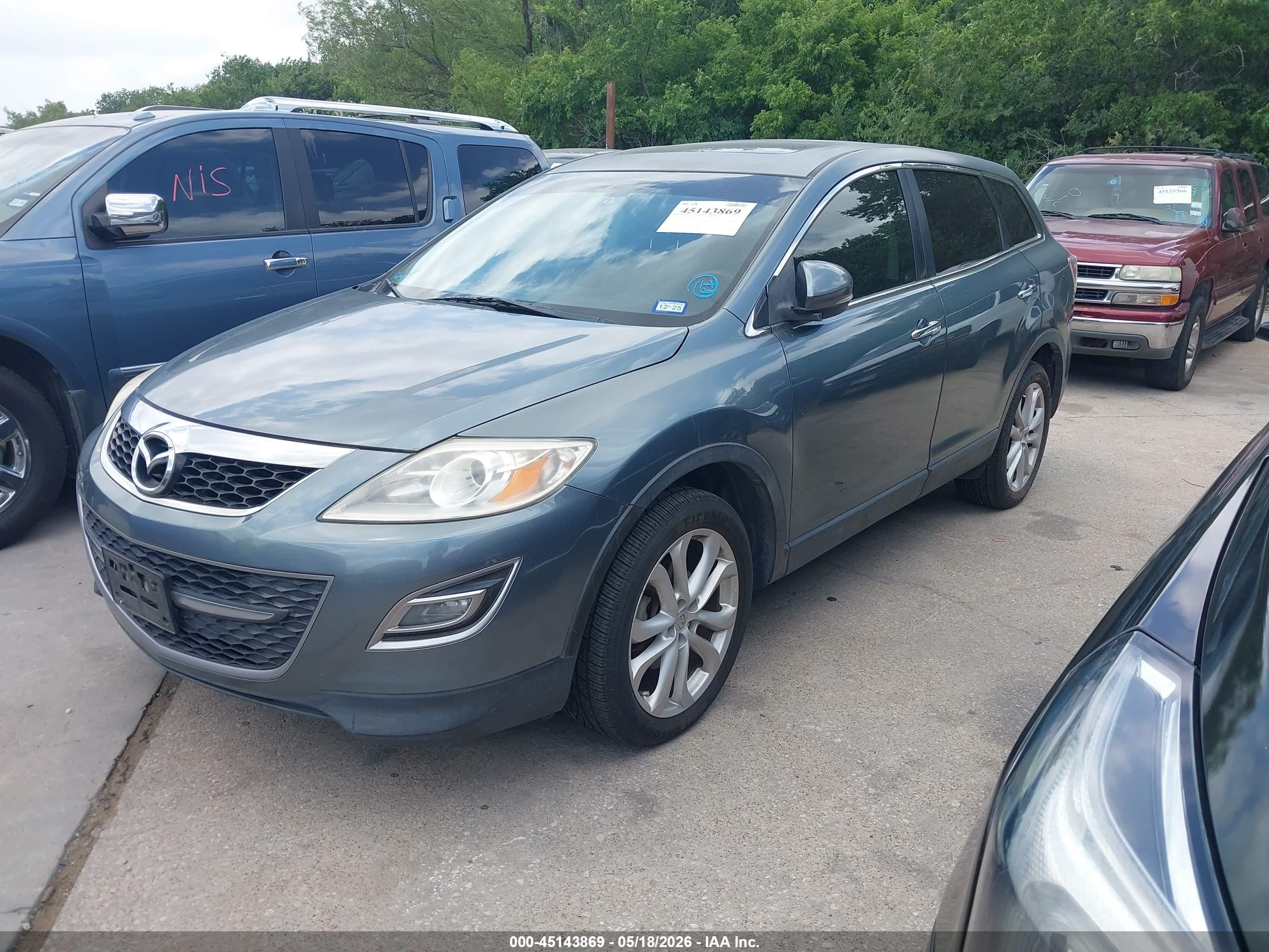 2011 Mazda Cx-9 Grand Touring Teal vin: JM3TB3DV4B0302657