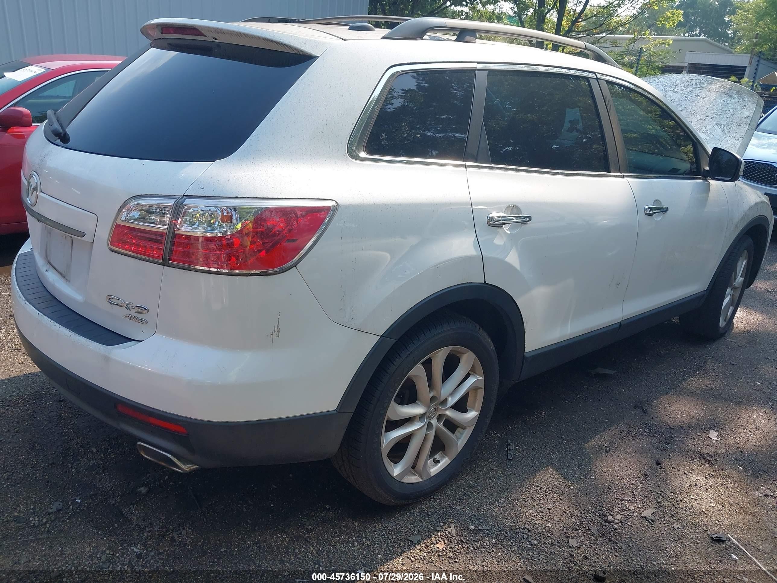 2011 Mazda Cx-9 Grand Touring White vin: JM3TB3DV4B0325985