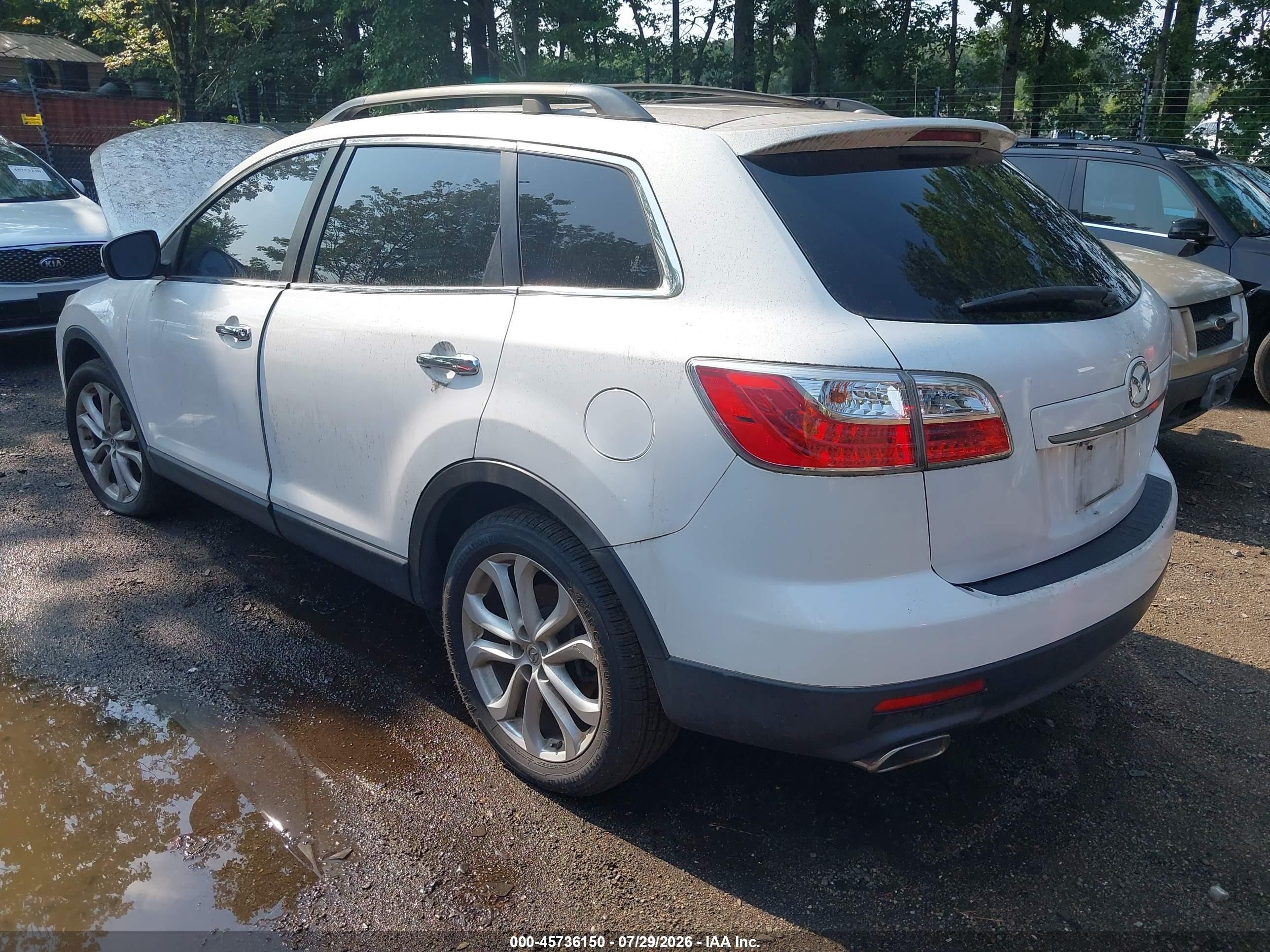 2011 Mazda Cx-9 Grand Touring White vin: JM3TB3DV4B0325985
