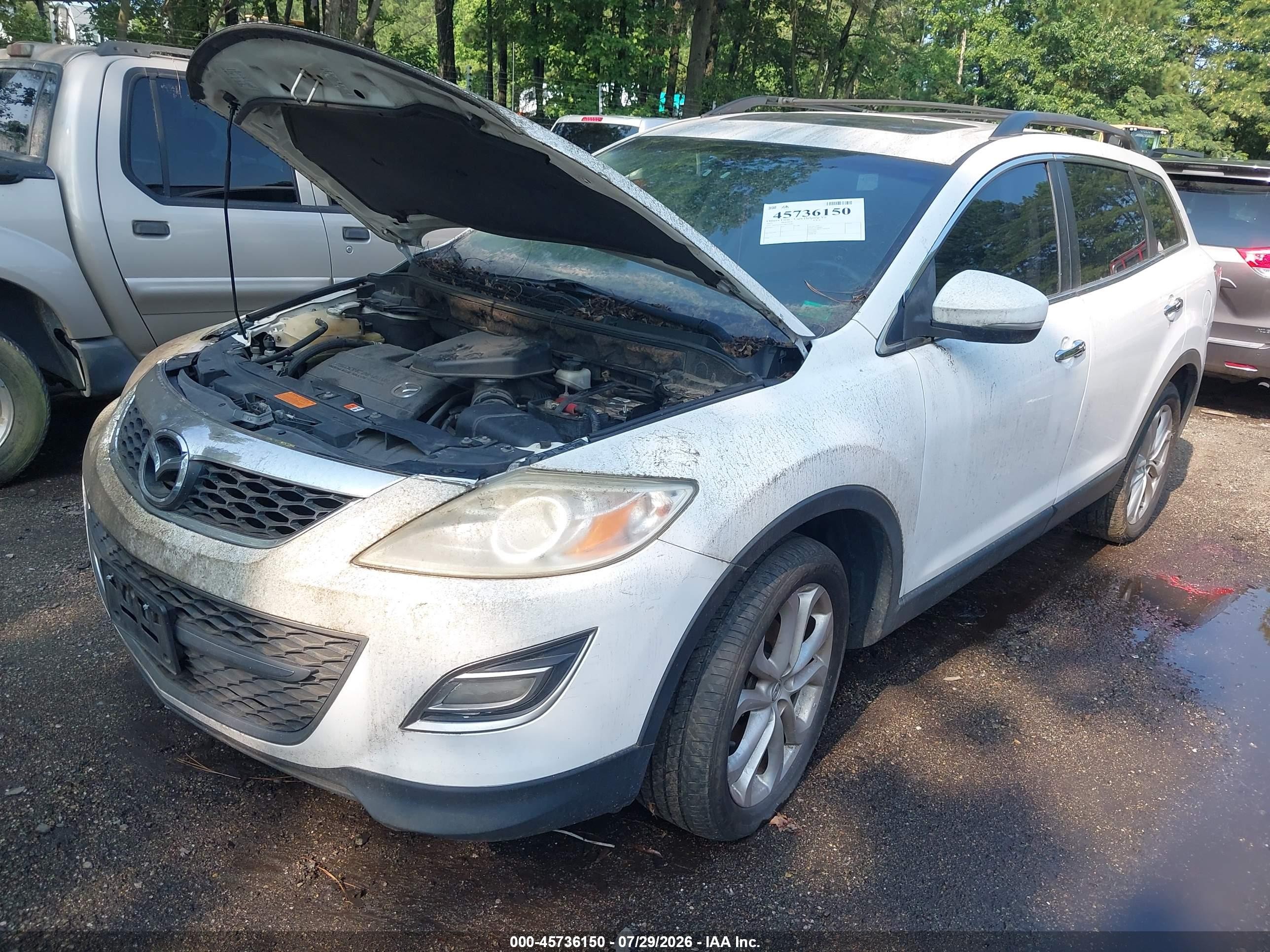 2011 Mazda Cx-9 Grand Touring White vin: JM3TB3DV4B0325985