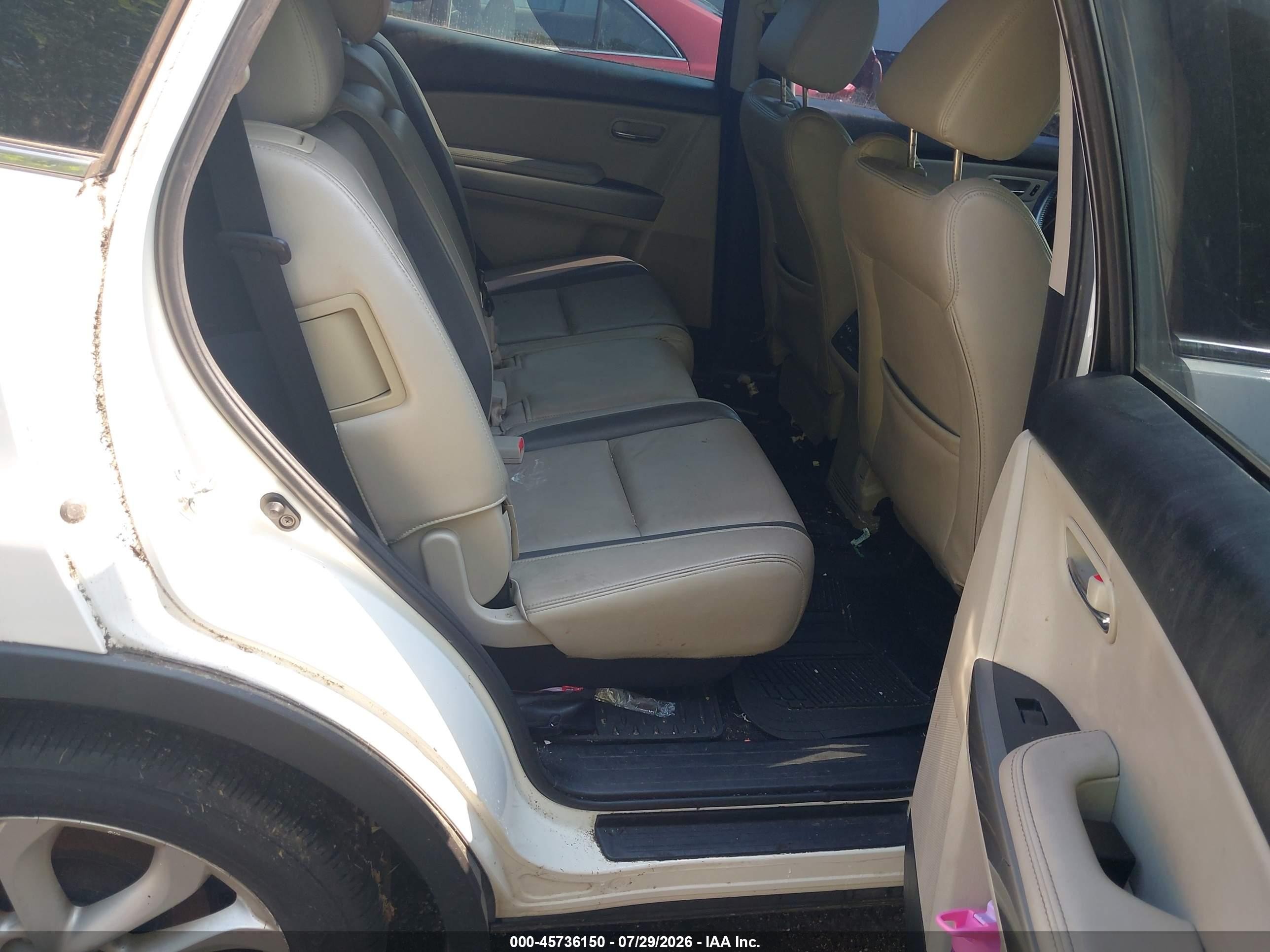 2011 Mazda Cx-9 Grand Touring White vin: JM3TB3DV4B0325985