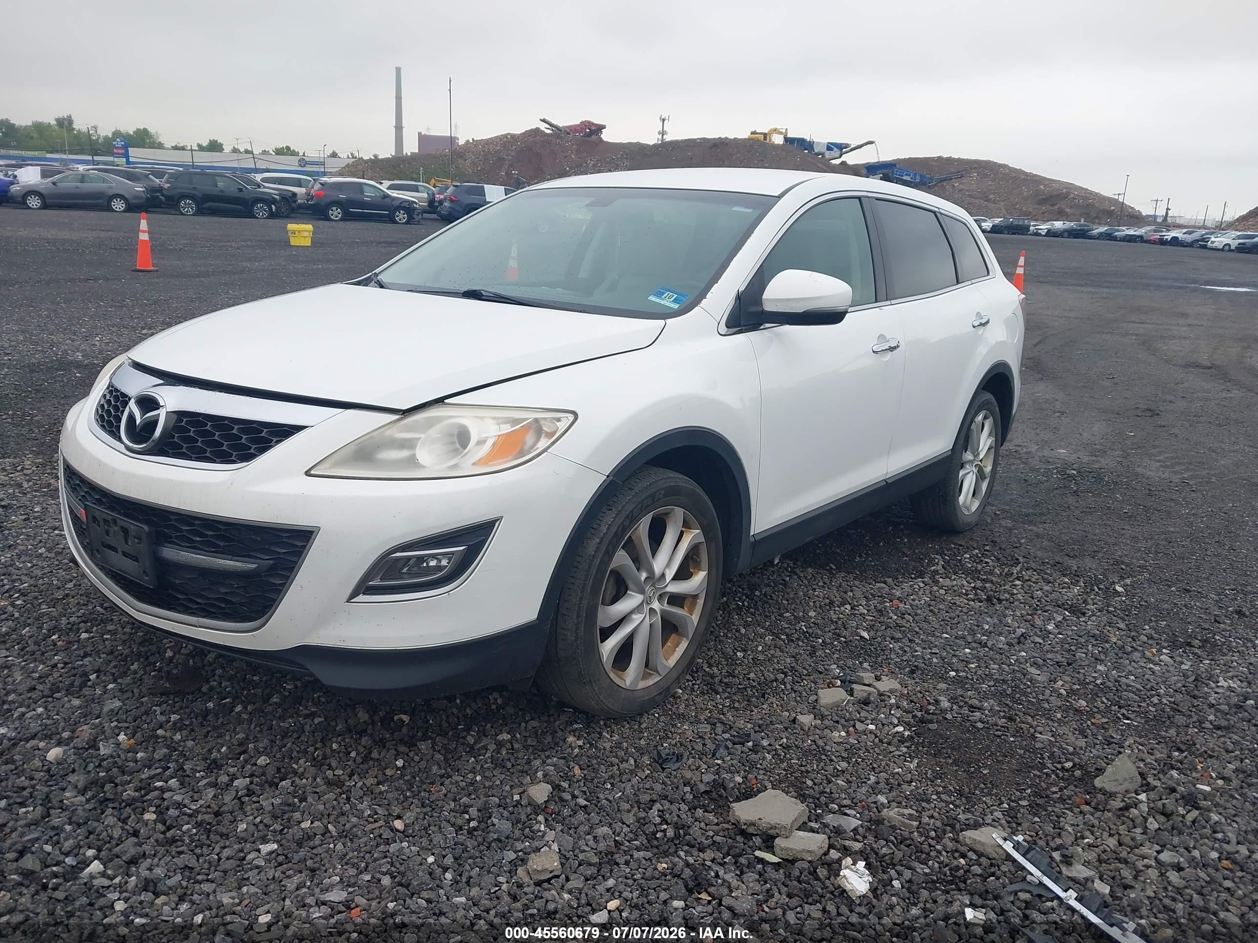 2012 Mazda Cx-9 Grand Touring White vin: JM3TB3DV4C0335272