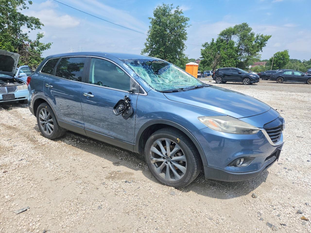 2015 Mazda Cx-9 Grand Touring Blue vin: JM3TB3DV4F0458722