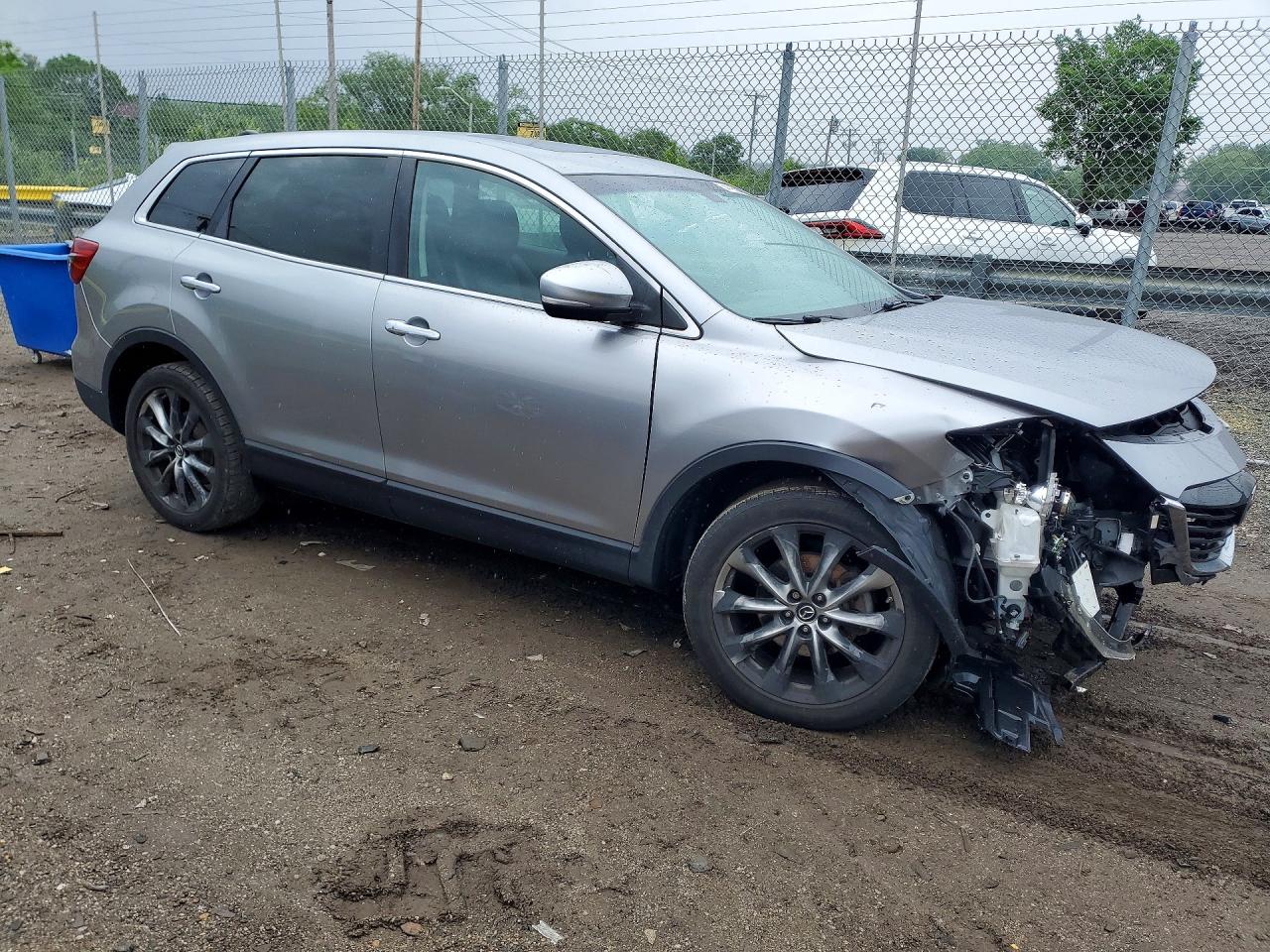 2014 Mazda Cx-9 Grand Touring Silver vin: JM3TB3DV5E0444536
