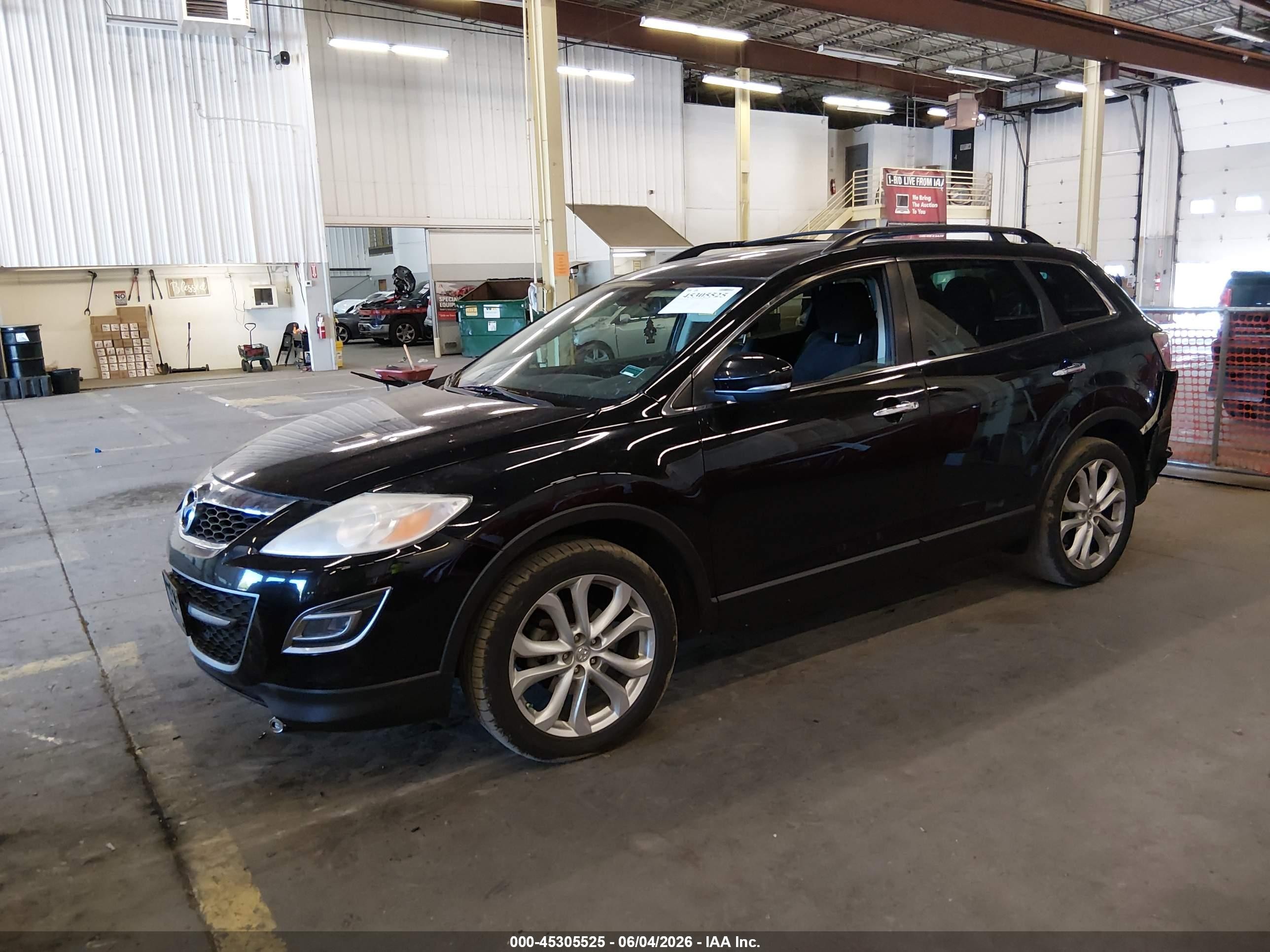 2012 Mazda Cx-9 Grand Touring Black vin: JM3TB3DV6C0348394