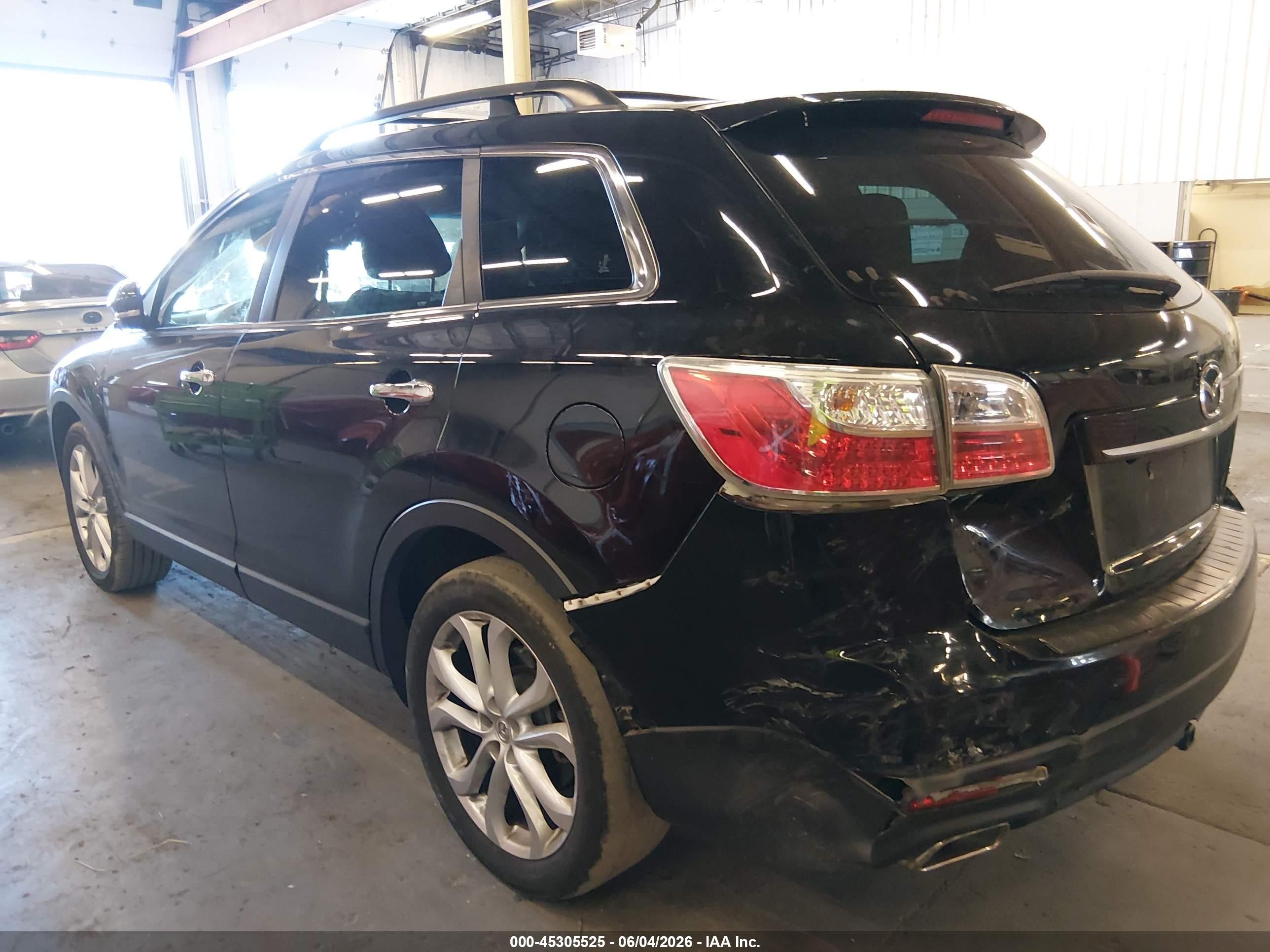 2012 Mazda Cx-9 Grand Touring Black vin: JM3TB3DV6C0348394