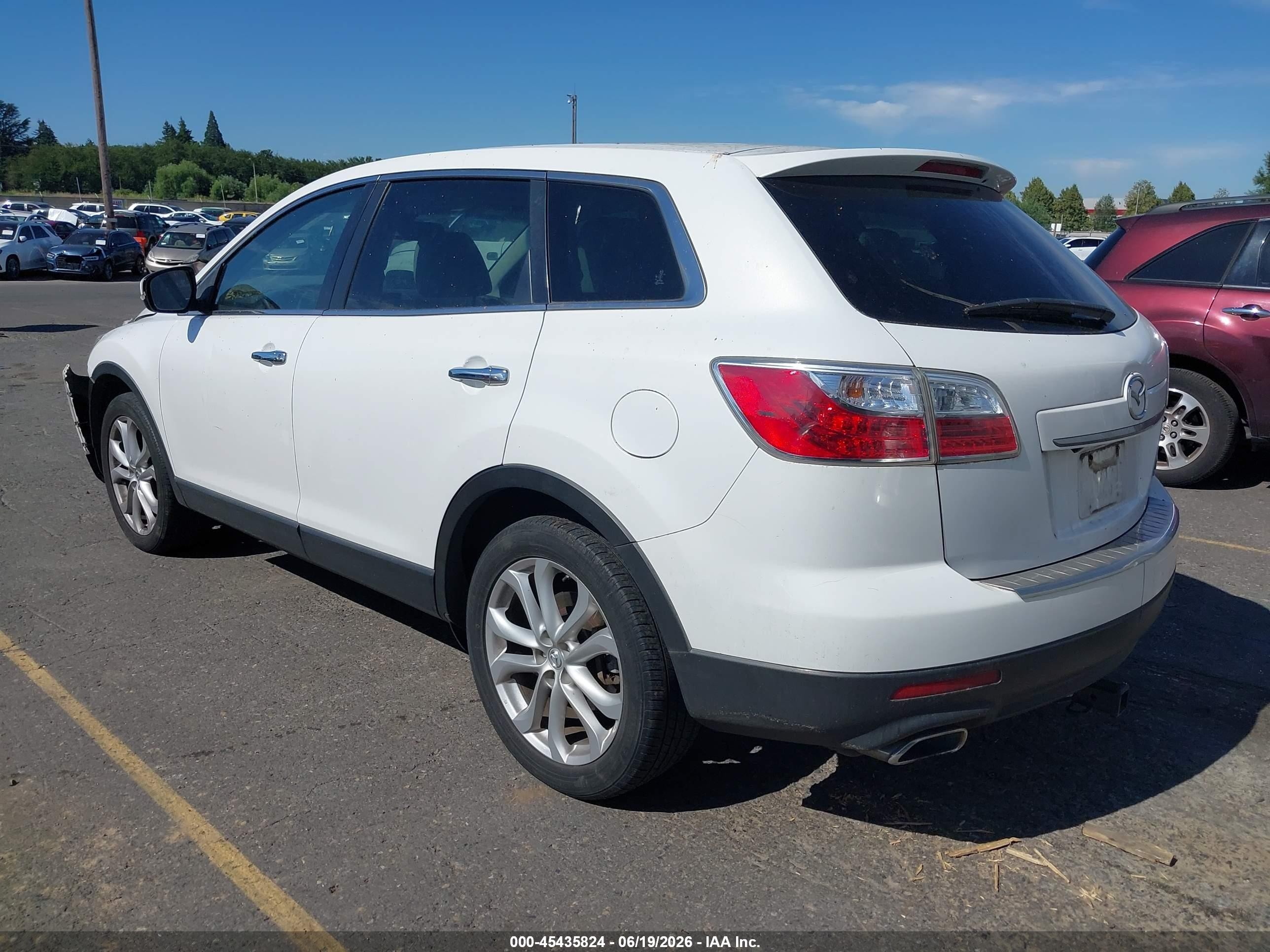 2012 Mazda Cx-9 Grand Touring White vin: JM3TB3DV6C0348590