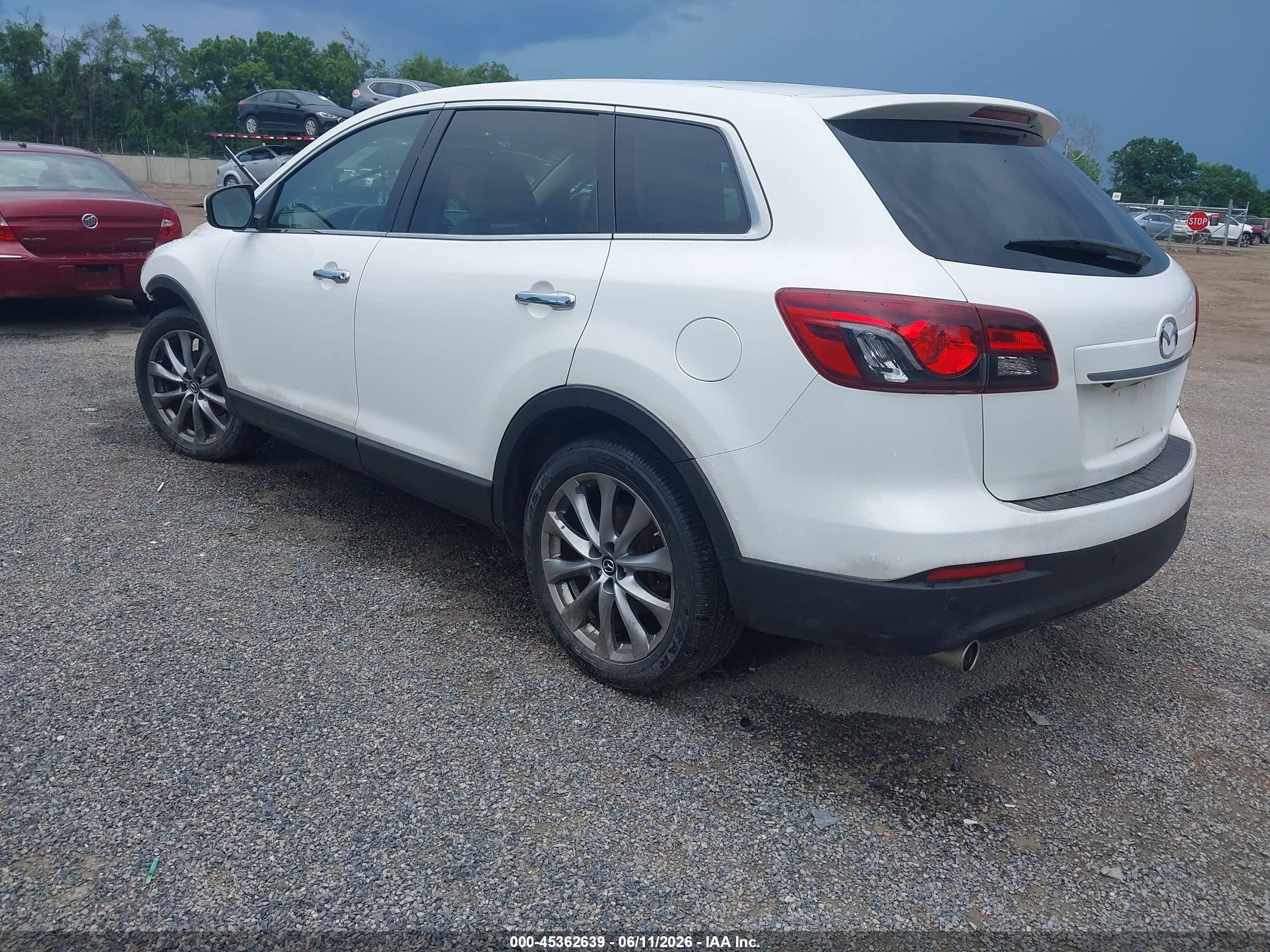 2014 Mazda Cx-9 Grand Touring White vin: JM3TB3DV6E0440219