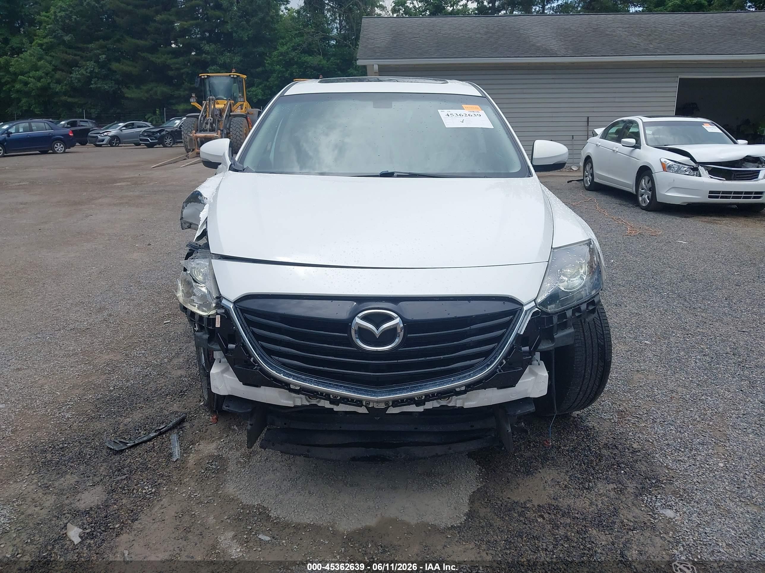 2014 Mazda Cx-9 Grand Touring White vin: JM3TB3DV6E0440219
