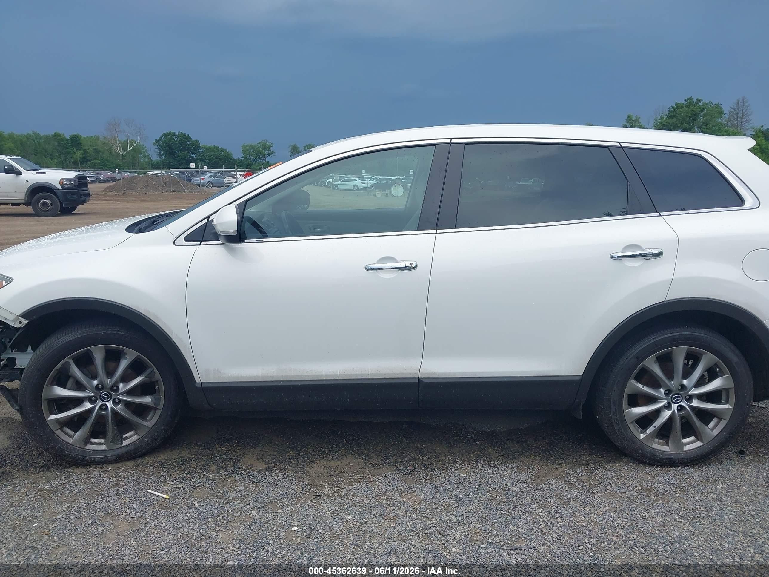 2014 Mazda Cx-9 Grand Touring White vin: JM3TB3DV6E0440219