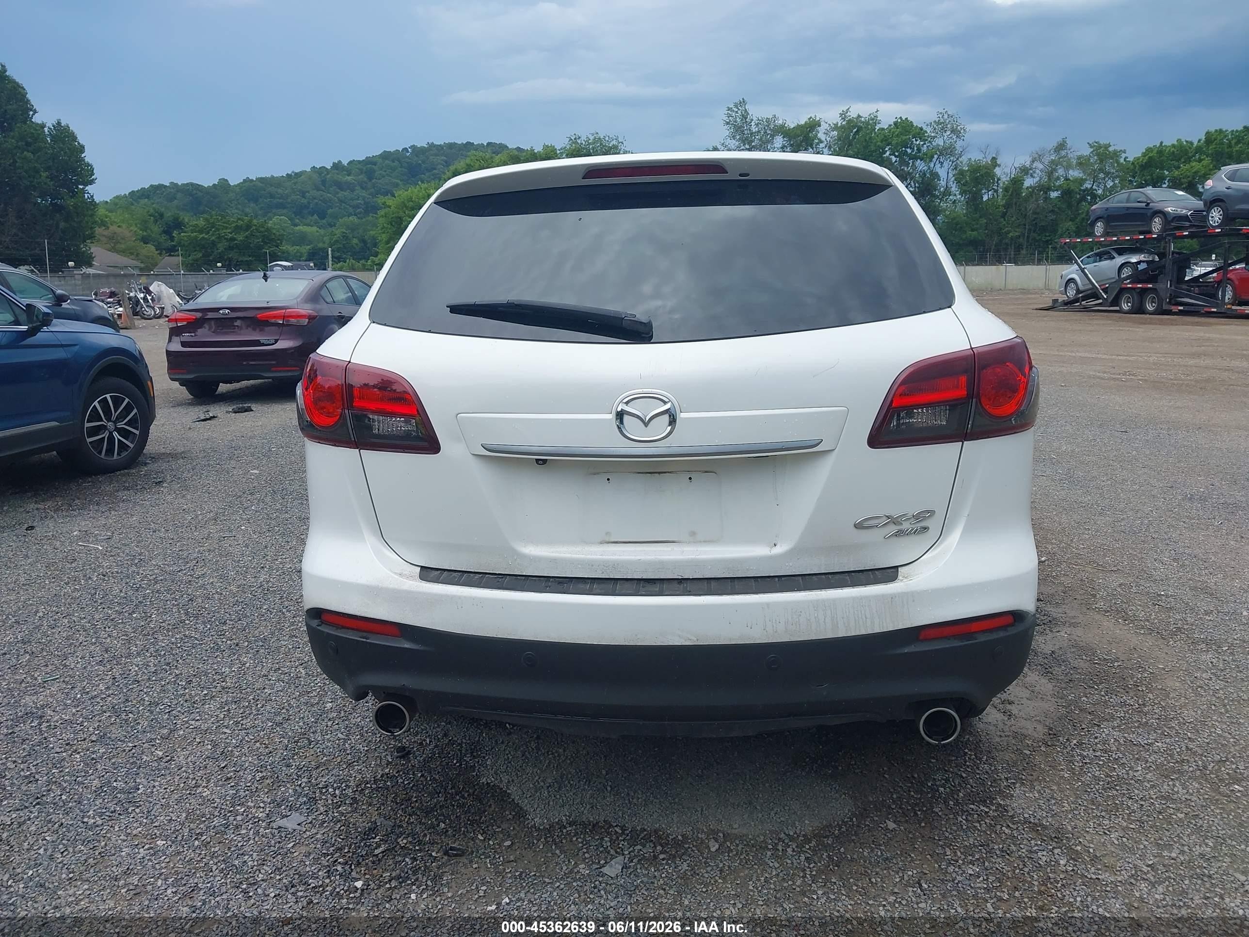 2014 Mazda Cx-9 Grand Touring White vin: JM3TB3DV6E0440219