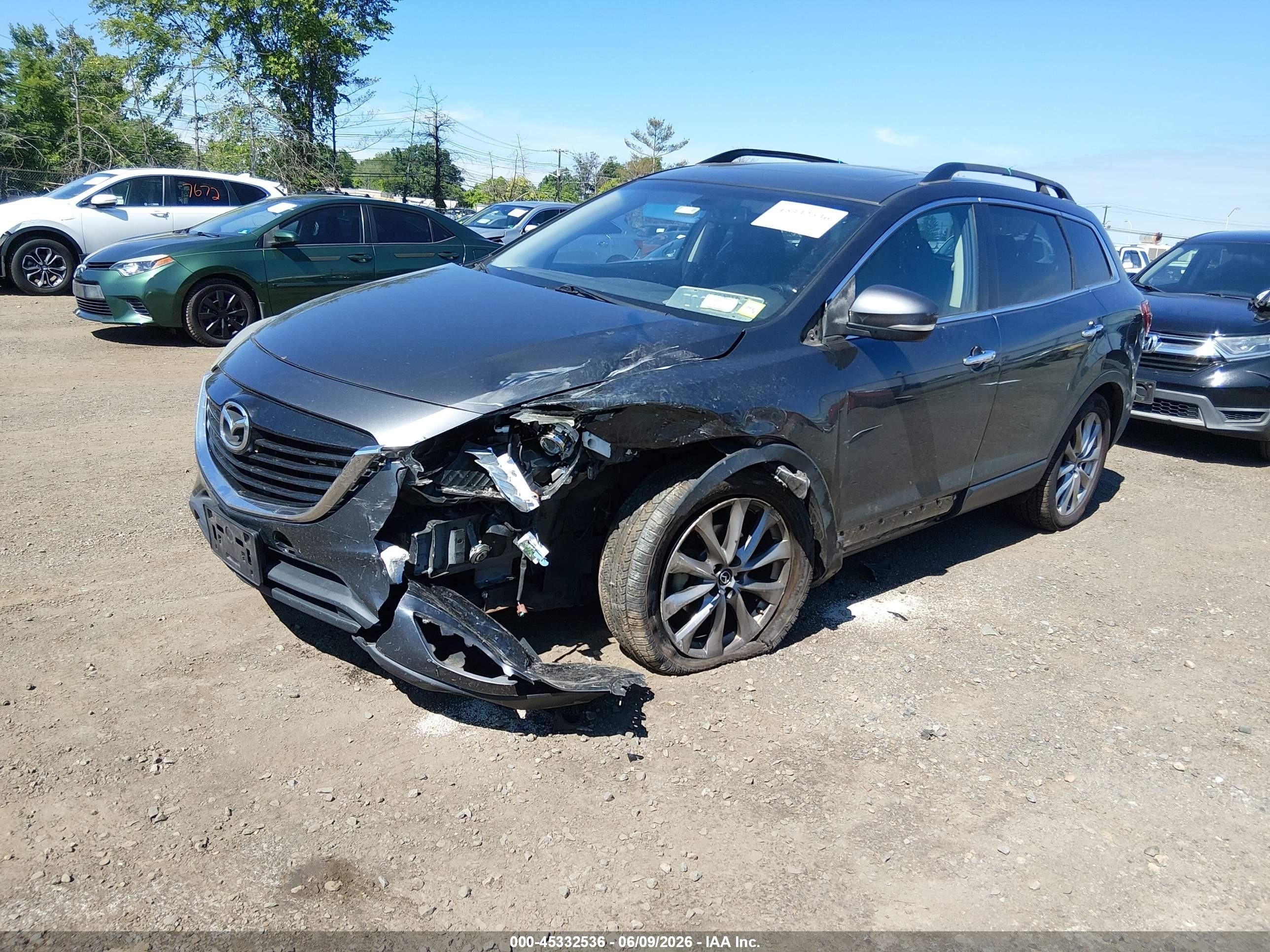 2014 Mazda Cx-9 Grand Touring Gray vin: JM3TB3DV6E0440558