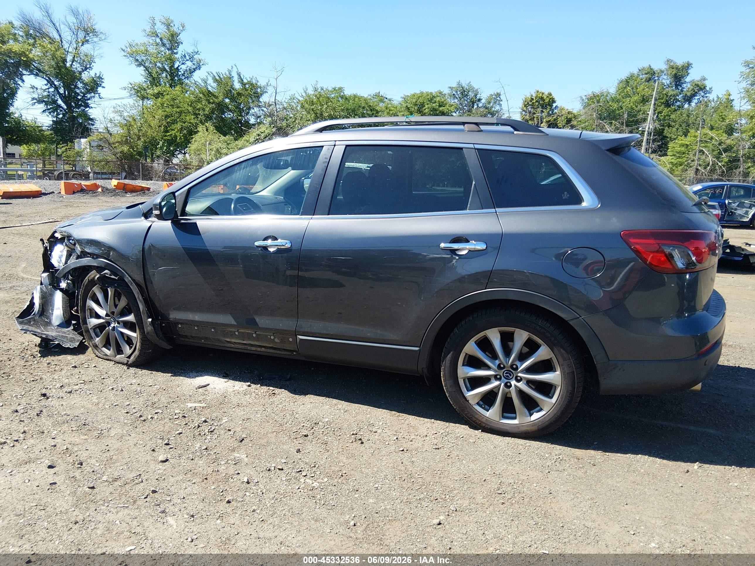 2014 Mazda Cx-9 Grand Touring Gray vin: JM3TB3DV6E0440558