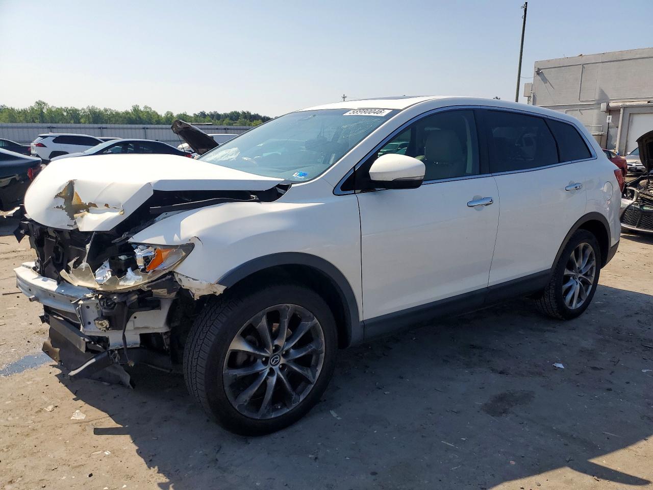 2014 Mazda Cx-9 Grand Touring White vin: JM3TB3DV6E0443301