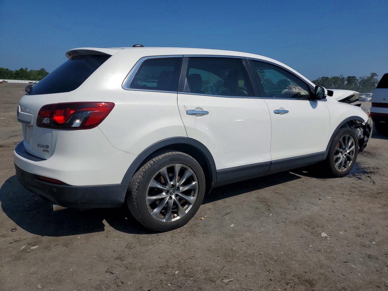 2014 Mazda Cx-9 Grand Touring White vin: JM3TB3DV6E0443301