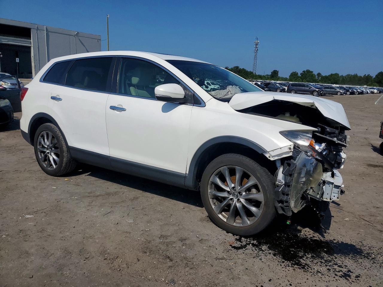2014 Mazda Cx-9 Grand Touring White vin: JM3TB3DV6E0443301