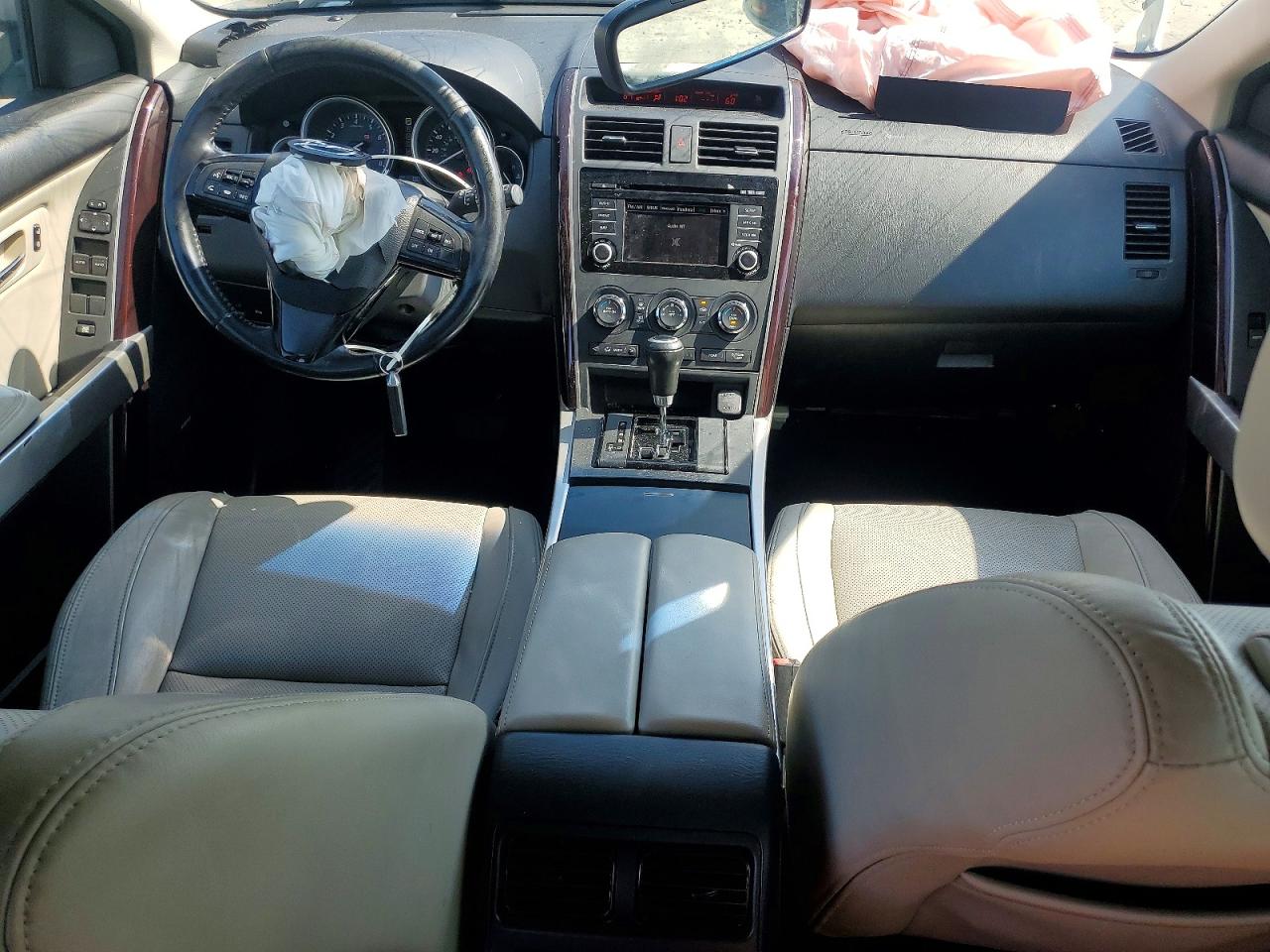 2014 Mazda Cx-9 Grand Touring White vin: JM3TB3DV6E0443301