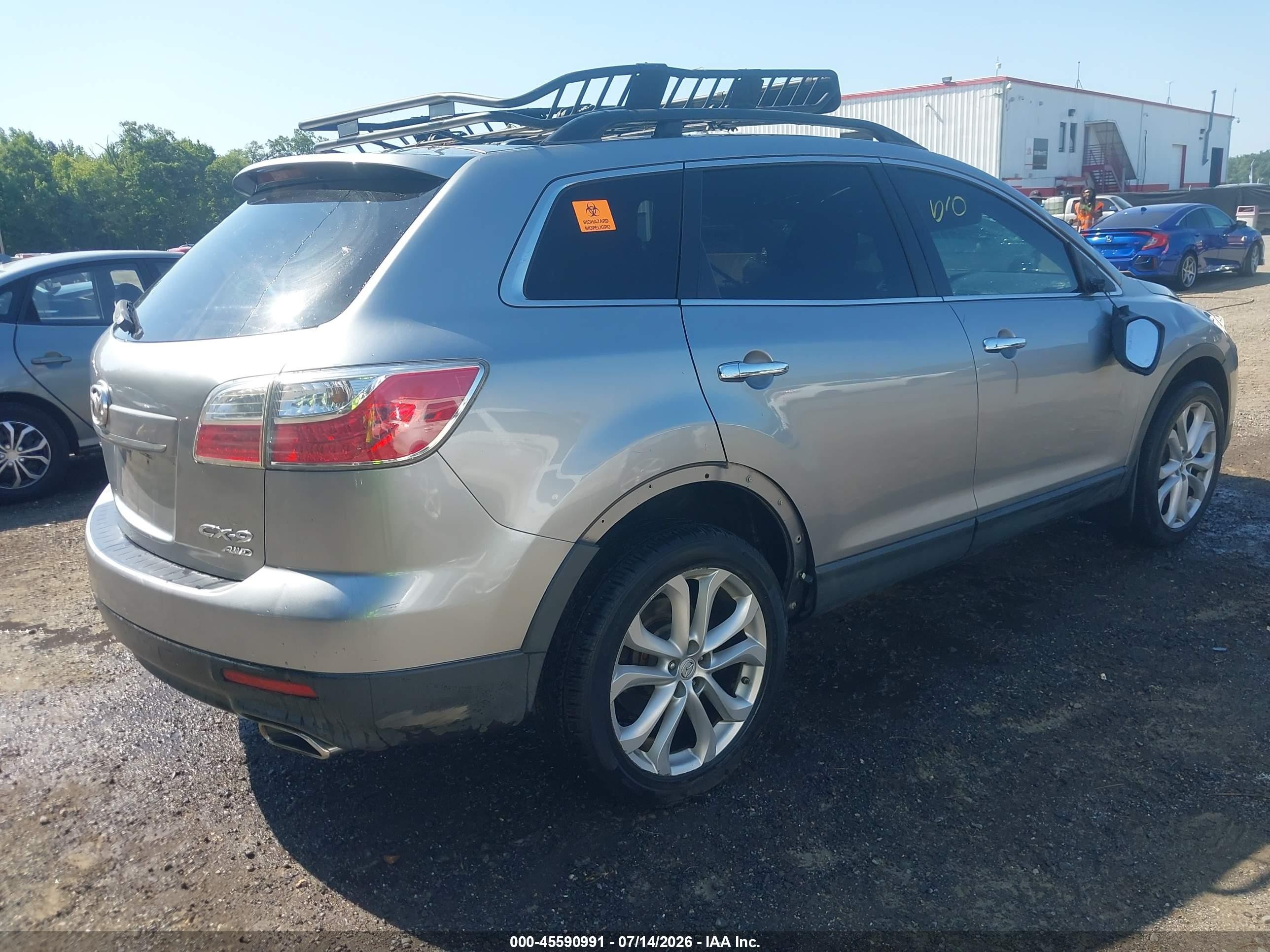 2011 Mazda Cx-9 Grand Touring Gray vin: JM3TB3DV7B0306170