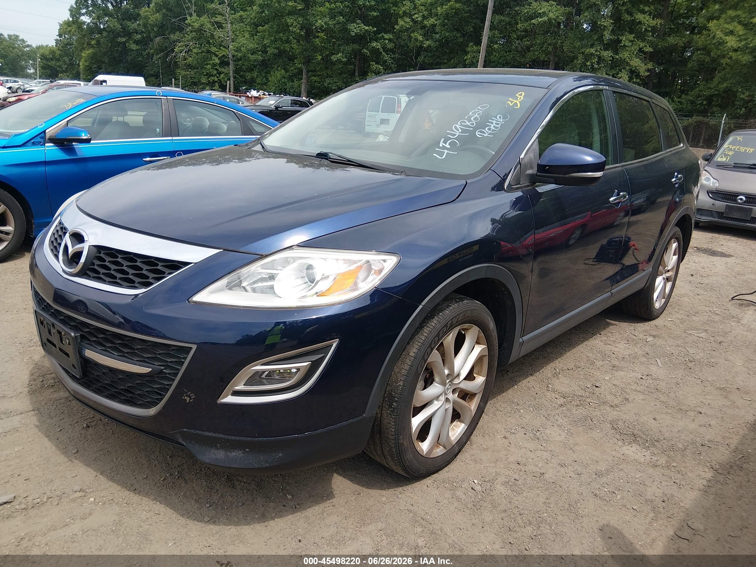2011 Mazda Cx-9 Grand Touring Blue vin: JM3TB3DV8B0313208