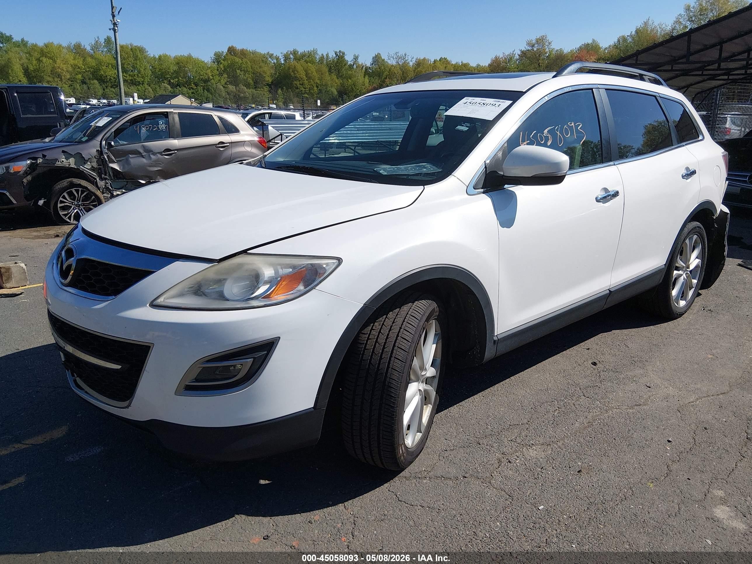 2011 Mazda Cx-9 Grand Touring White vin: JM3TB3DV8B0327903