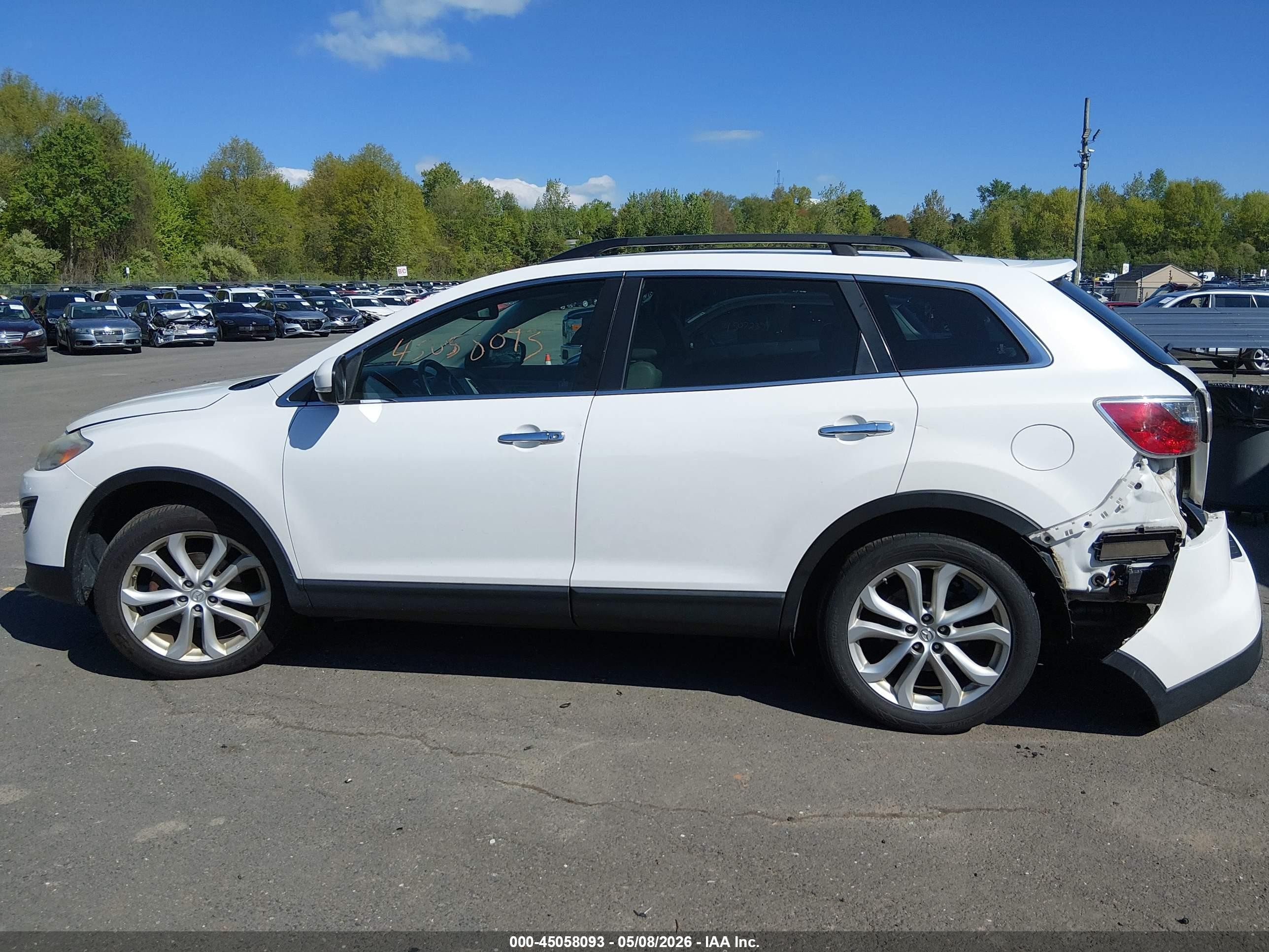 2011 Mazda Cx-9 Grand Touring White vin: JM3TB3DV8B0327903