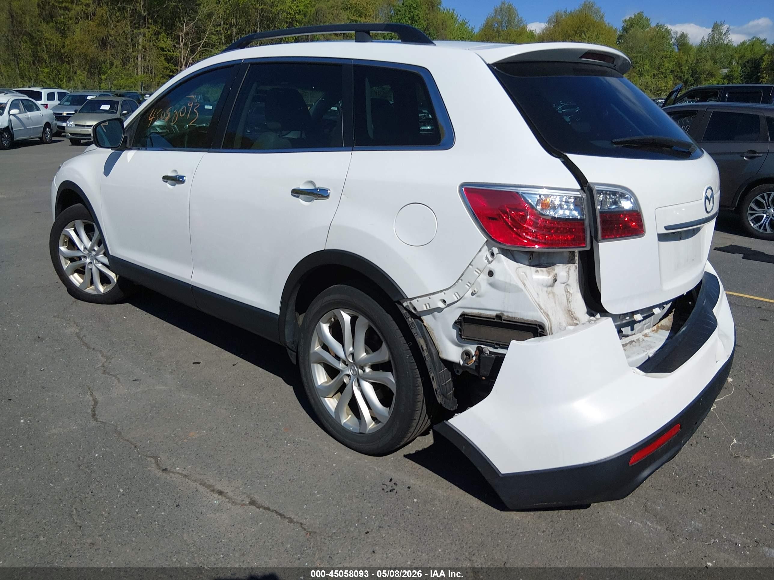 2011 Mazda Cx-9 Grand Touring White vin: JM3TB3DV8B0327903