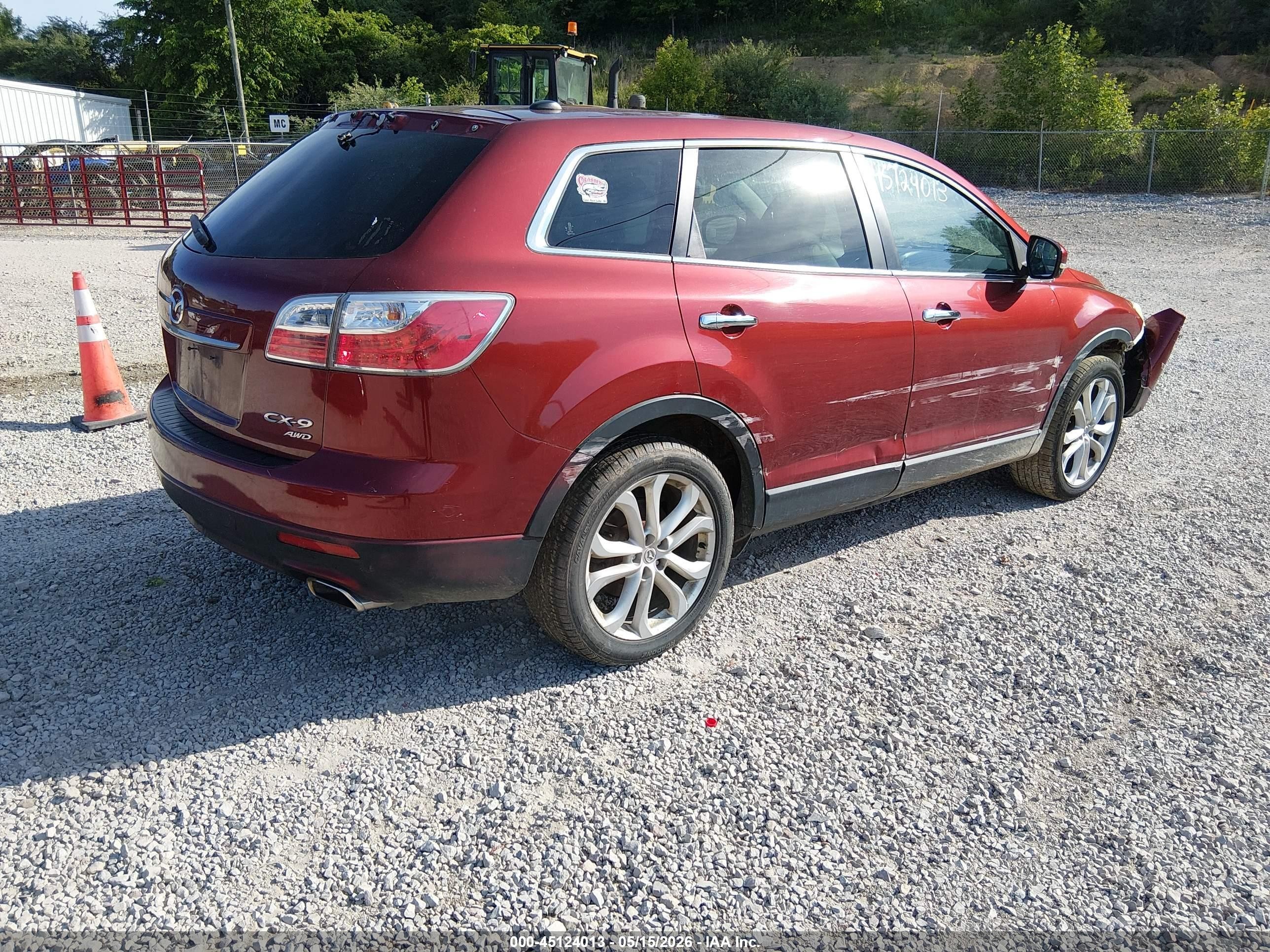 2012 Mazda Cx-9 Grand Touring Red vin: JM3TB3DV8C0339910