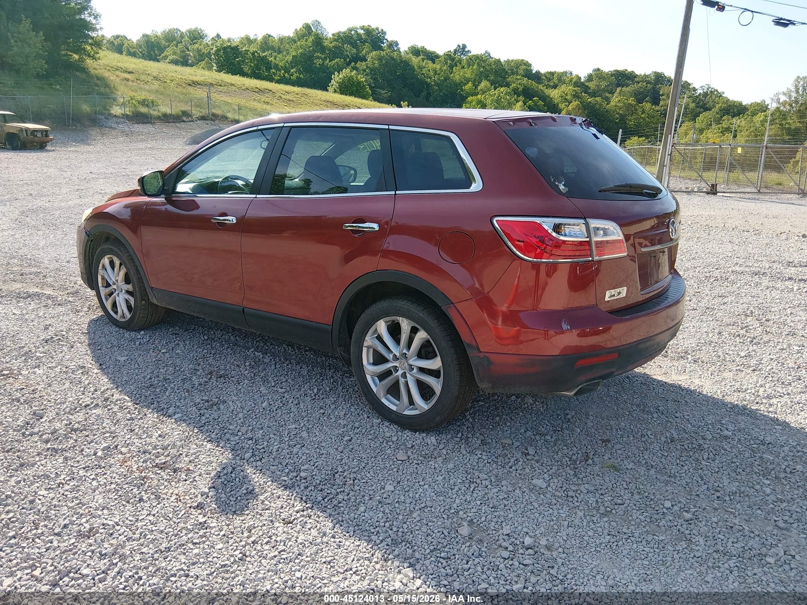 2012 Mazda Cx-9 Grand Touring Red vin: JM3TB3DV8C0339910