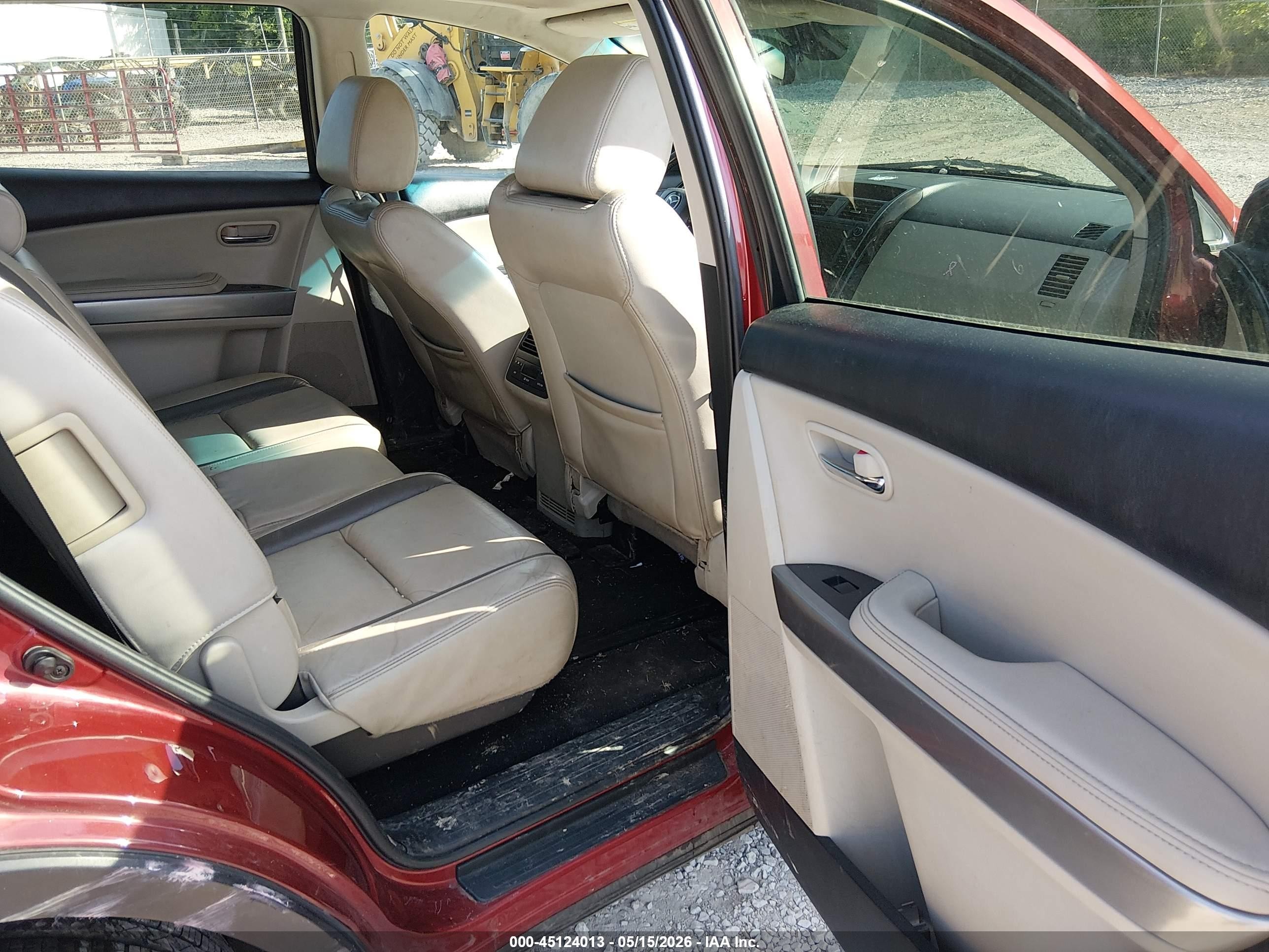 2012 Mazda Cx-9 Grand Touring Red vin: JM3TB3DV8C0339910