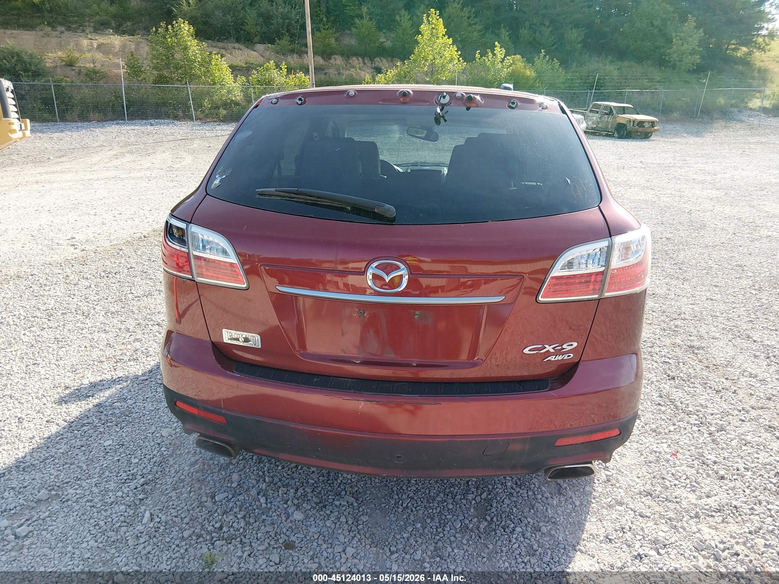 2012 Mazda Cx-9 Grand Touring Red vin: JM3TB3DV8C0339910