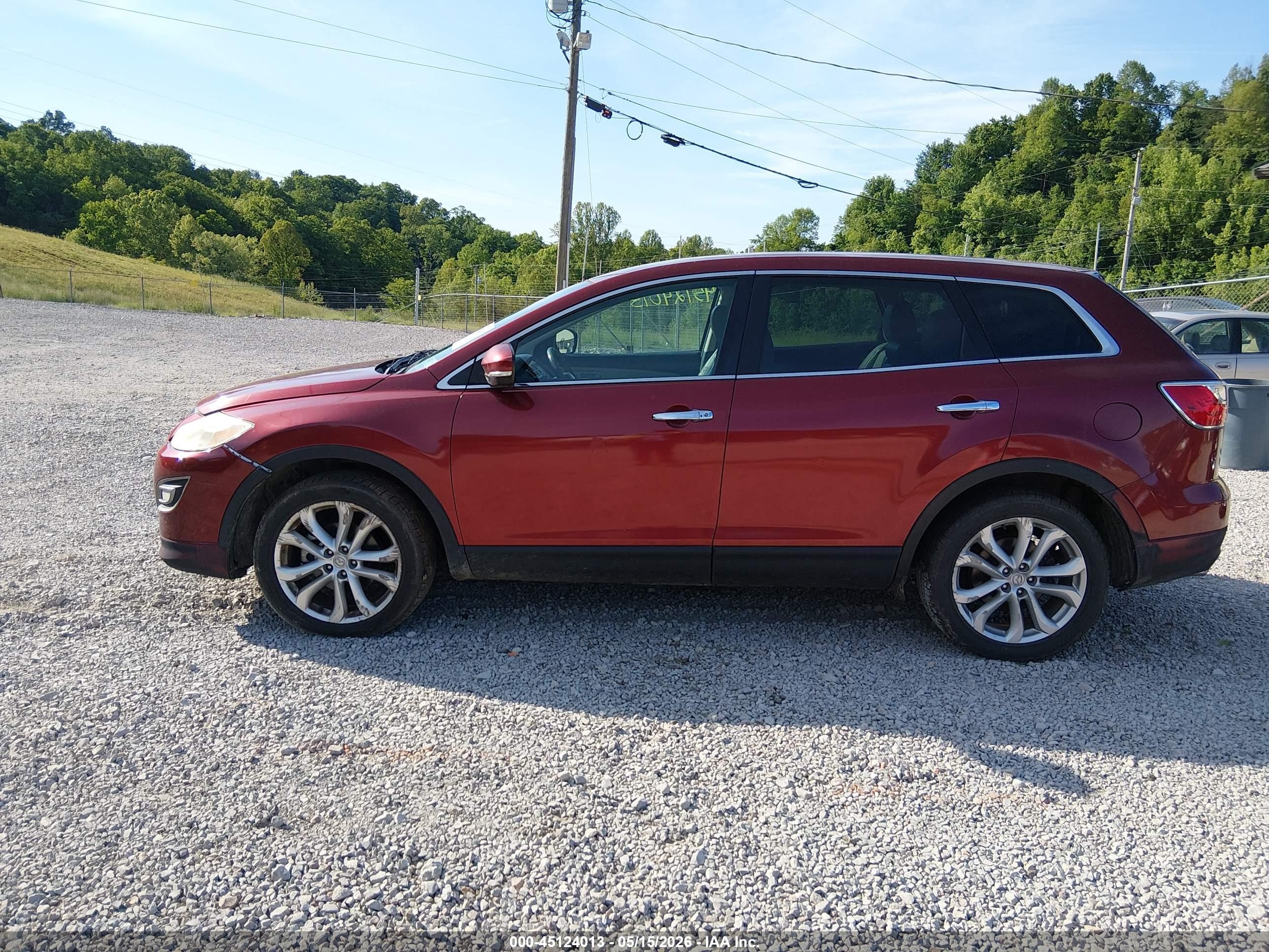 2012 Mazda Cx-9 Grand Touring Red vin: JM3TB3DV8C0339910
