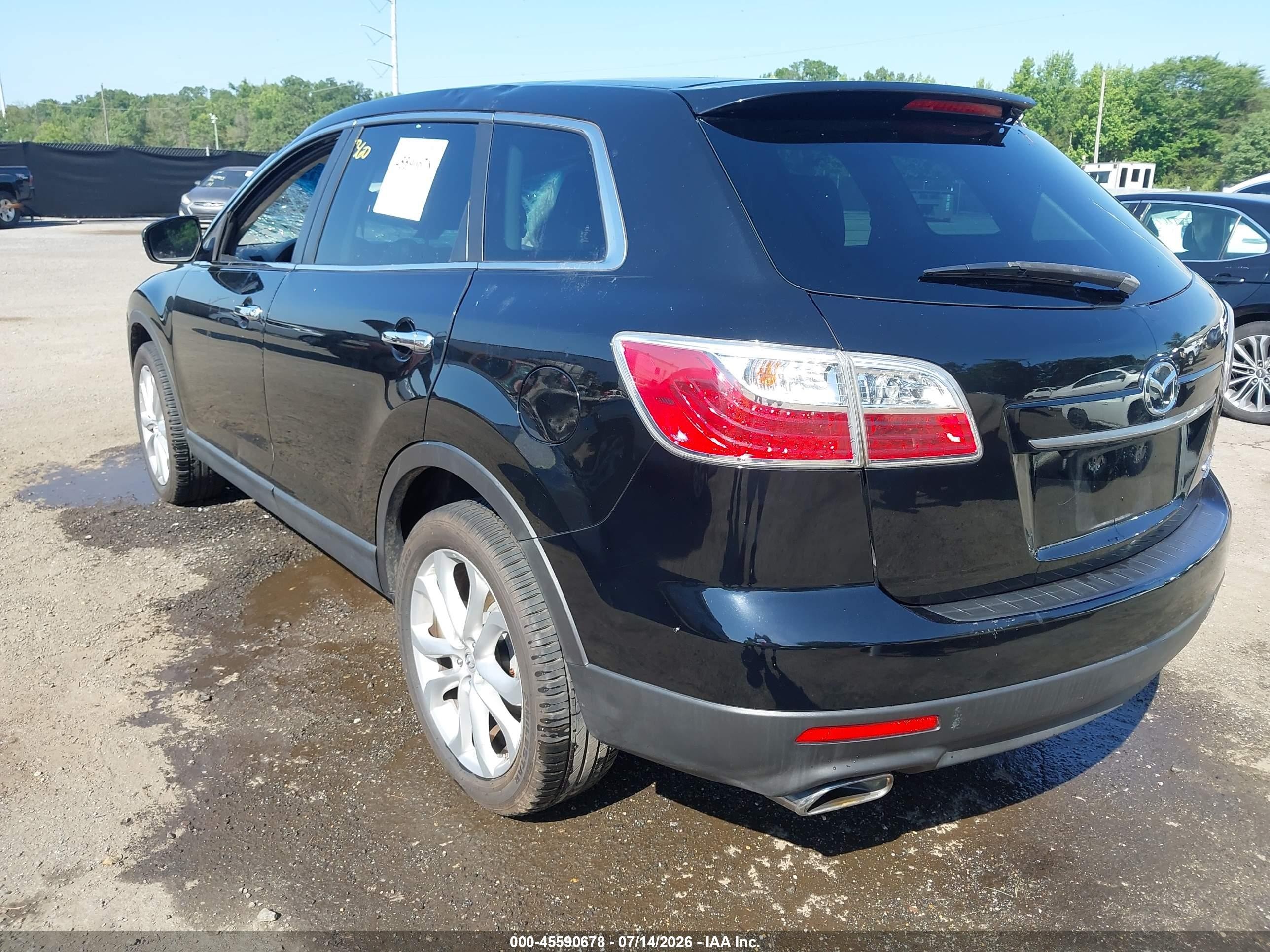 2012 Mazda Cx-9 Grand Touring Black vin: JM3TB3DV8C0346761