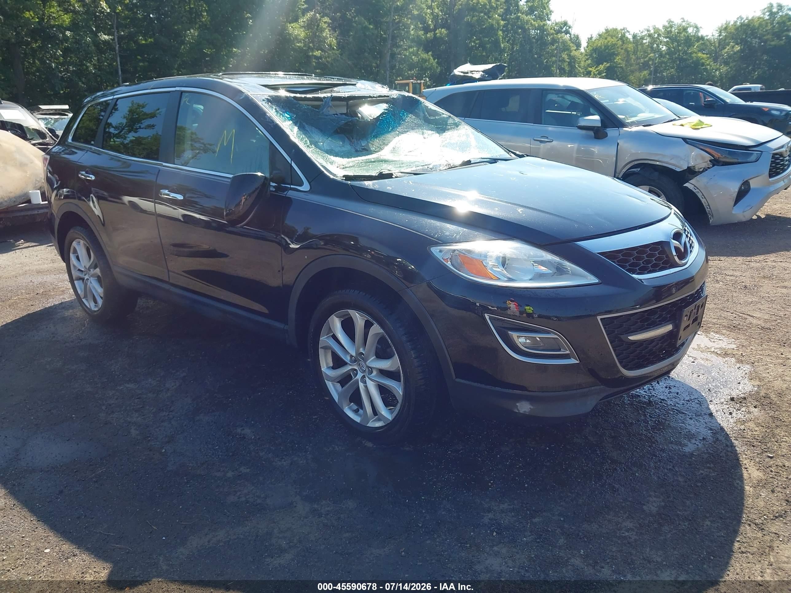 2012 Mazda Cx-9 Grand Touring Black vin: JM3TB3DV8C0346761