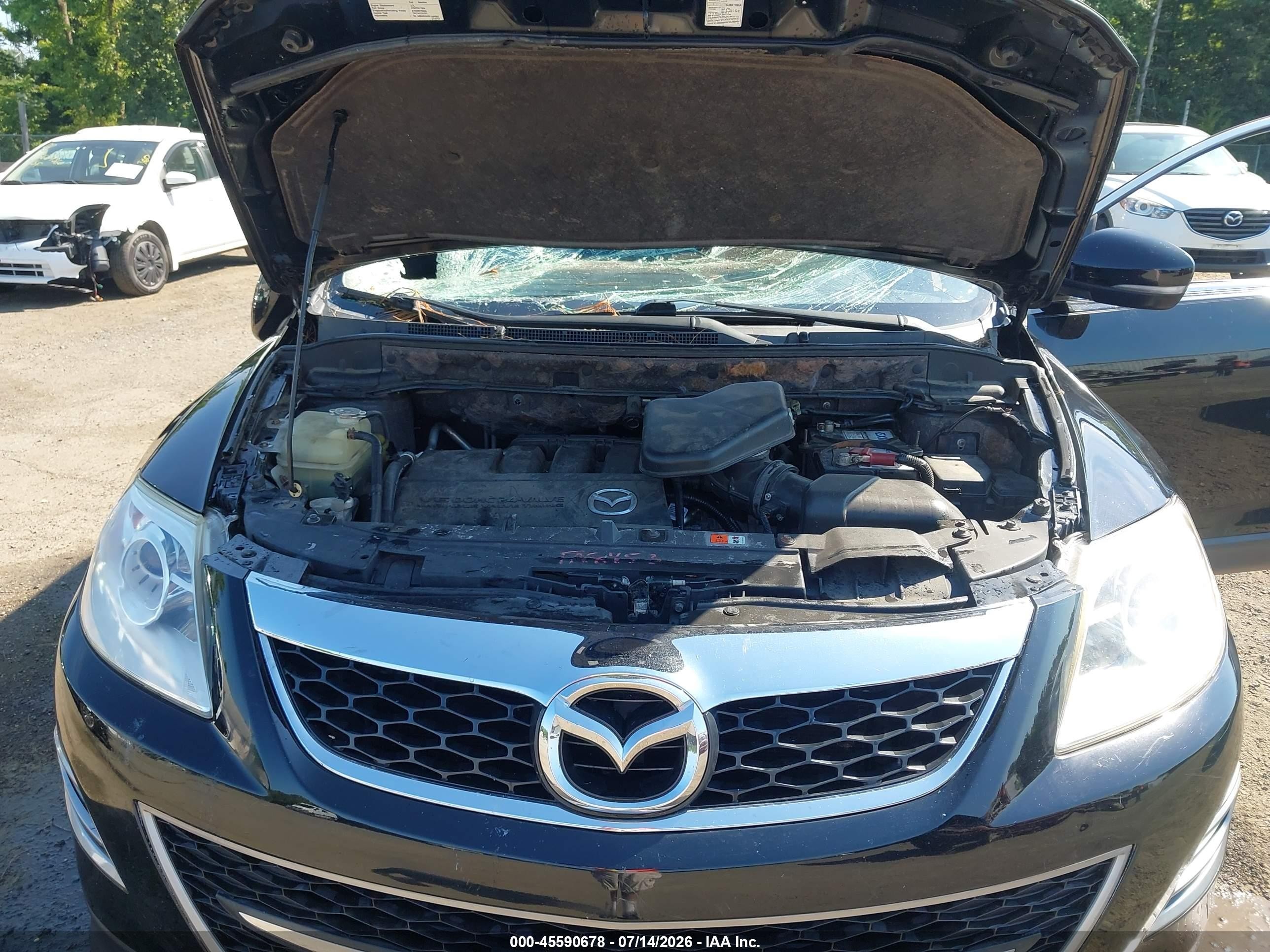 2012 Mazda Cx-9 Grand Touring Black vin: JM3TB3DV8C0346761
