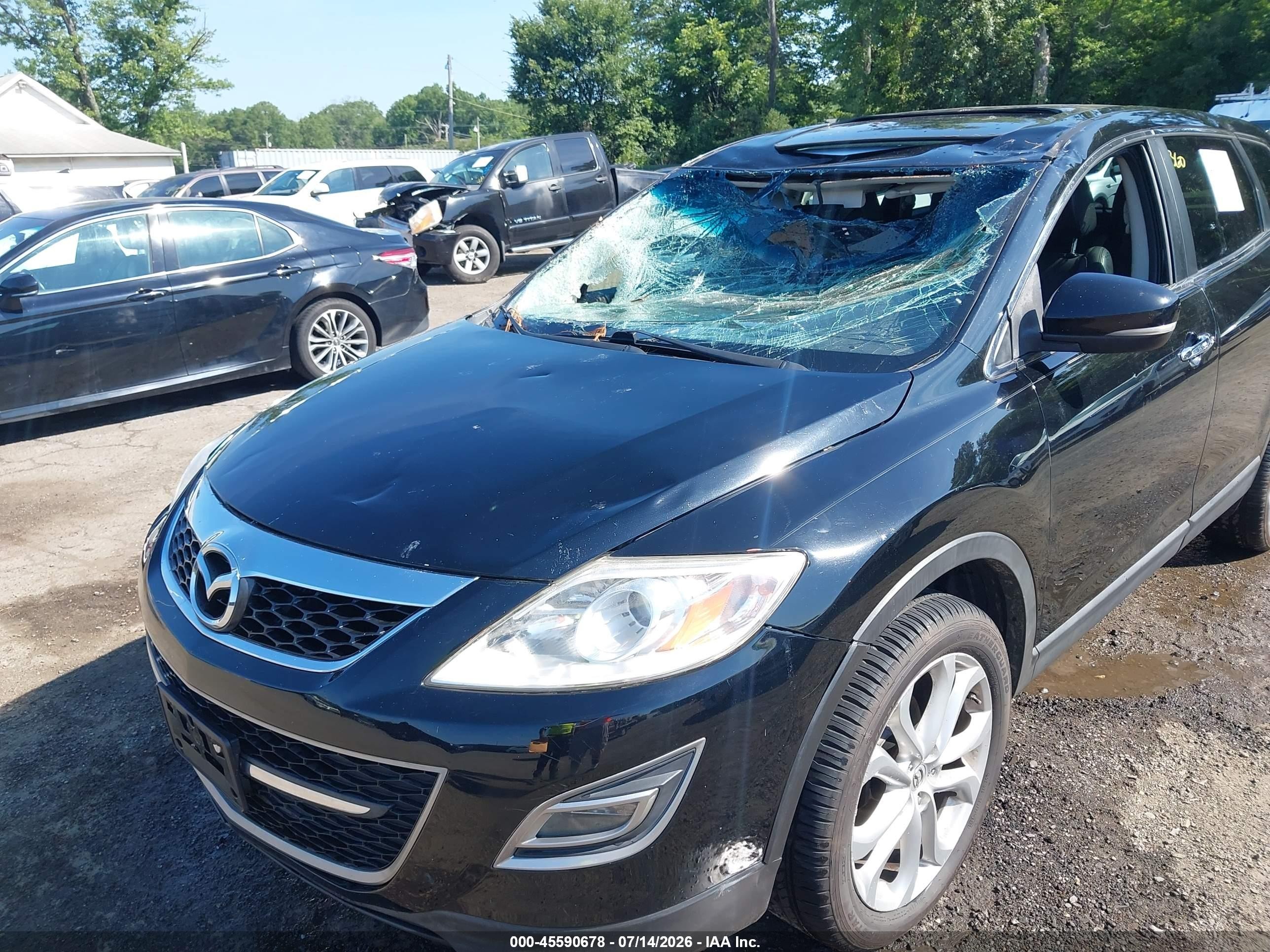 2012 Mazda Cx-9 Grand Touring Black vin: JM3TB3DV8C0346761