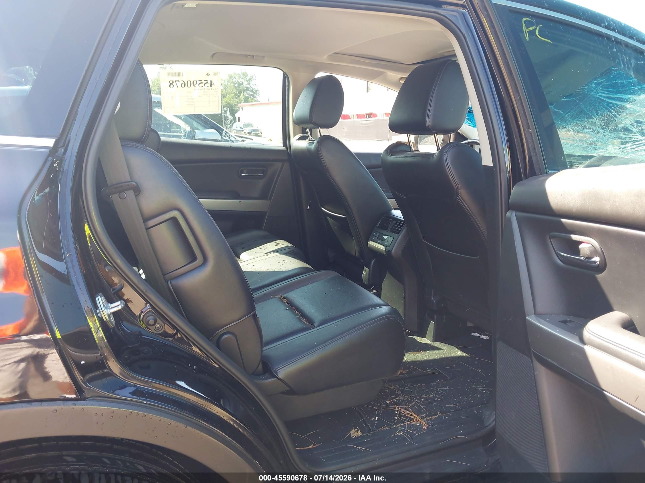 2012 Mazda Cx-9 Grand Touring Black vin: JM3TB3DV8C0346761