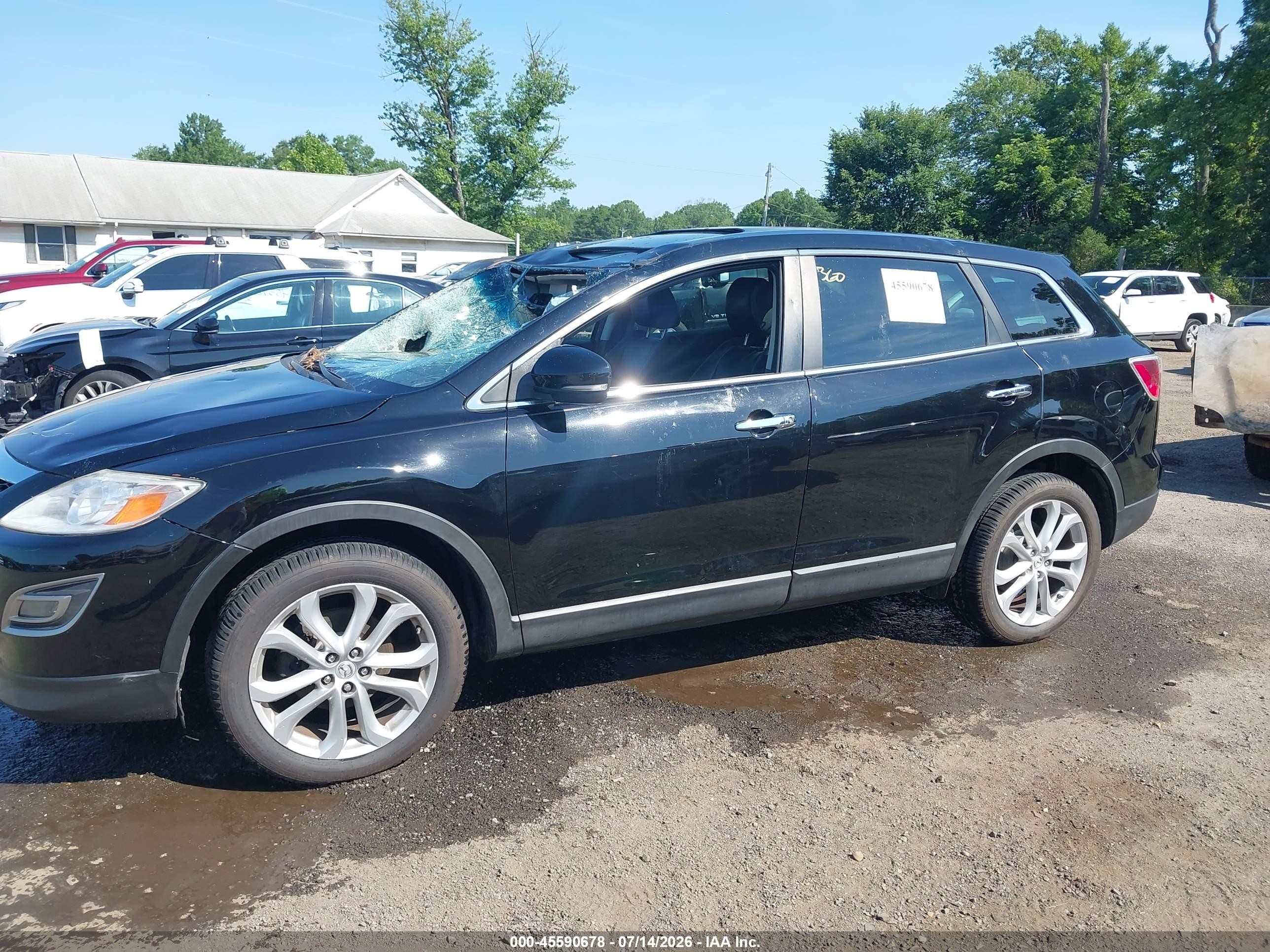 2012 Mazda Cx-9 Grand Touring Black vin: JM3TB3DV8C0346761